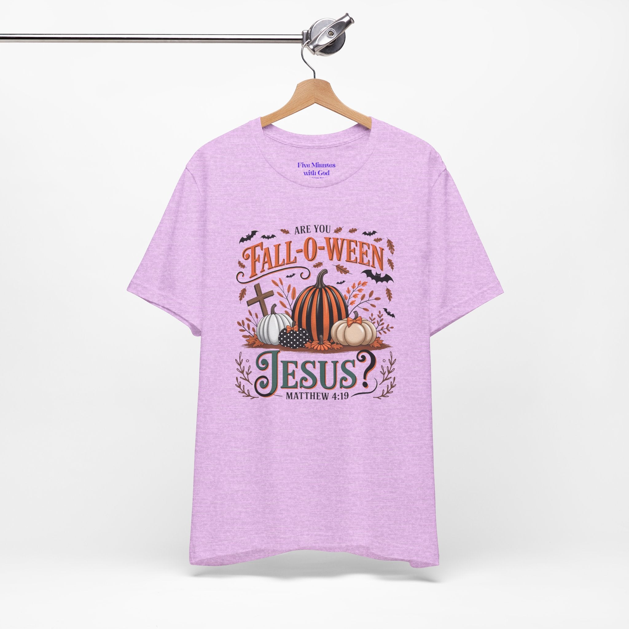Fall-O-Ween Jesus Tee, Funny Fall T-Shirt, Unisex Pumpkin Shirt, Halloween Christian Top, Autumn Graphic Tee, Religious Casual Wear