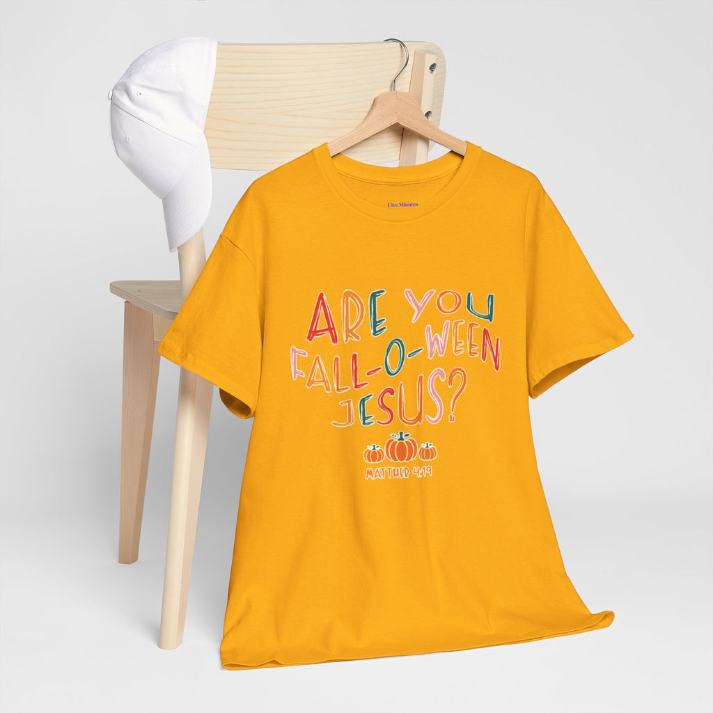 Unisex Fall-O-Ween Jesus Tee, Halloween T-Shirt, Christian Apparel, Autumn Fashion, Fun Holiday Shirt, Pumpkin Theme