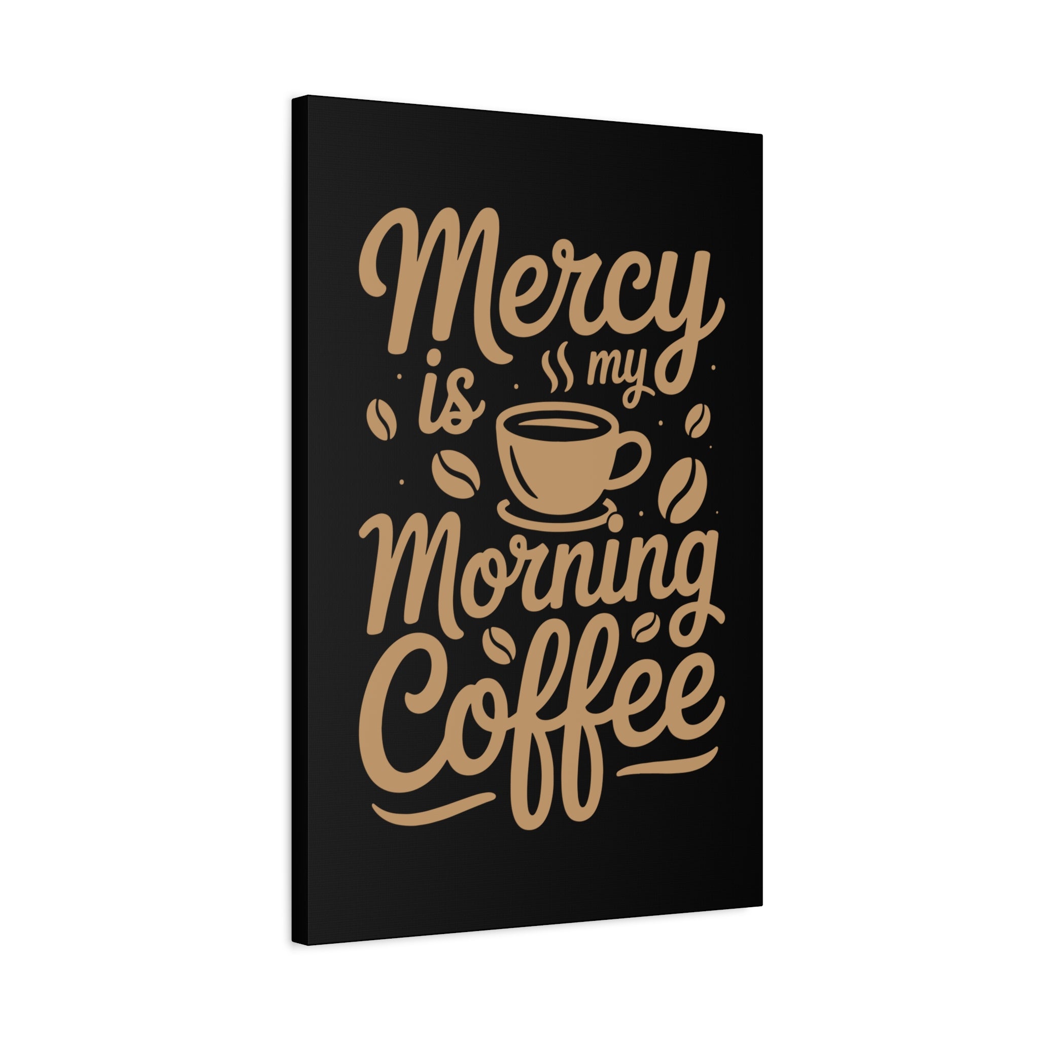 Coffee-Themed Canvas Art Print, Wall Decor for Coffee Lovers, Inspirational Home Decoration, Gift for Friends and Family