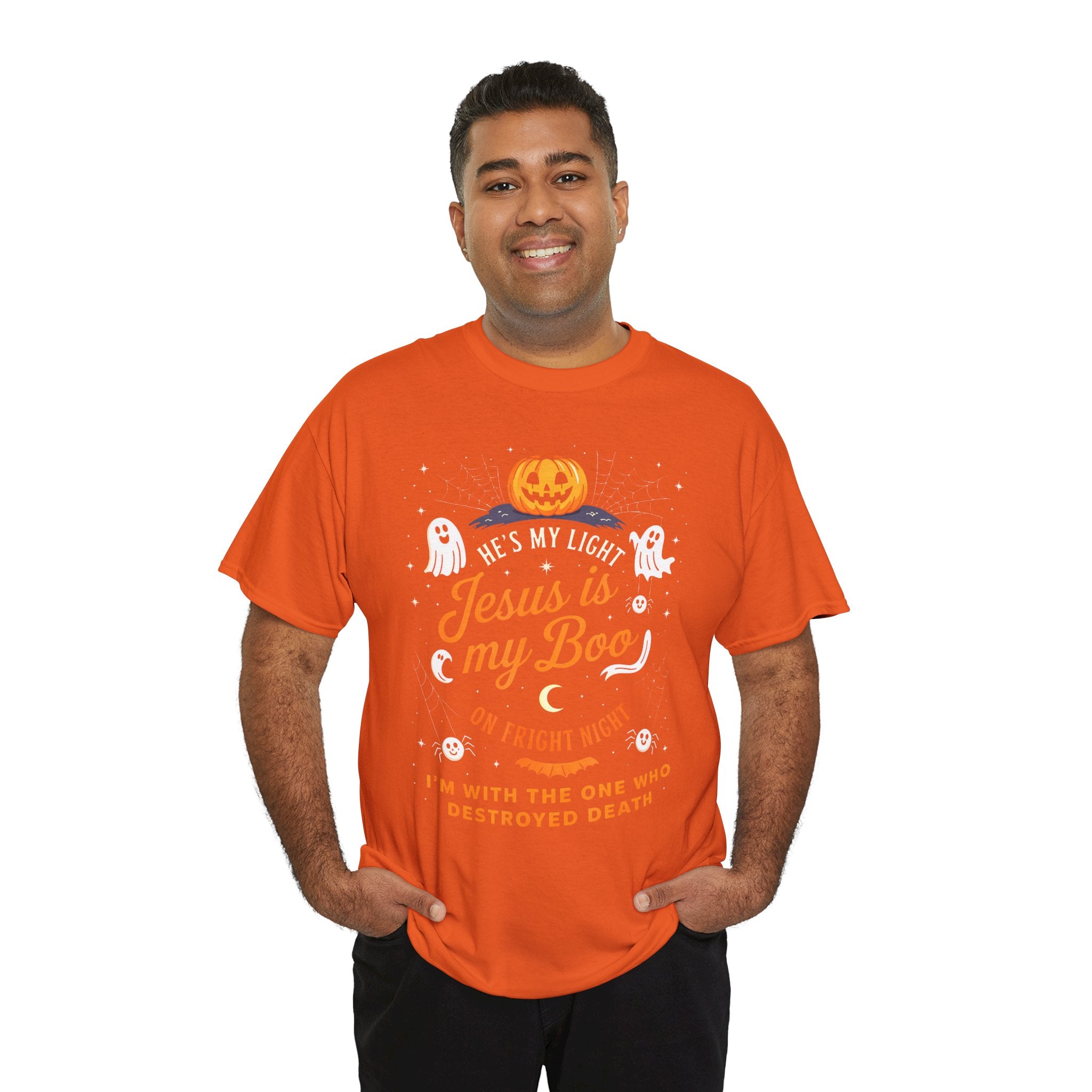 Halloween Faith Tee - Jesus is My Boo, Unisex T-Shirt for Halloween, Christian Halloween Shirt, Gift for Christian Friends, Spooky [...]