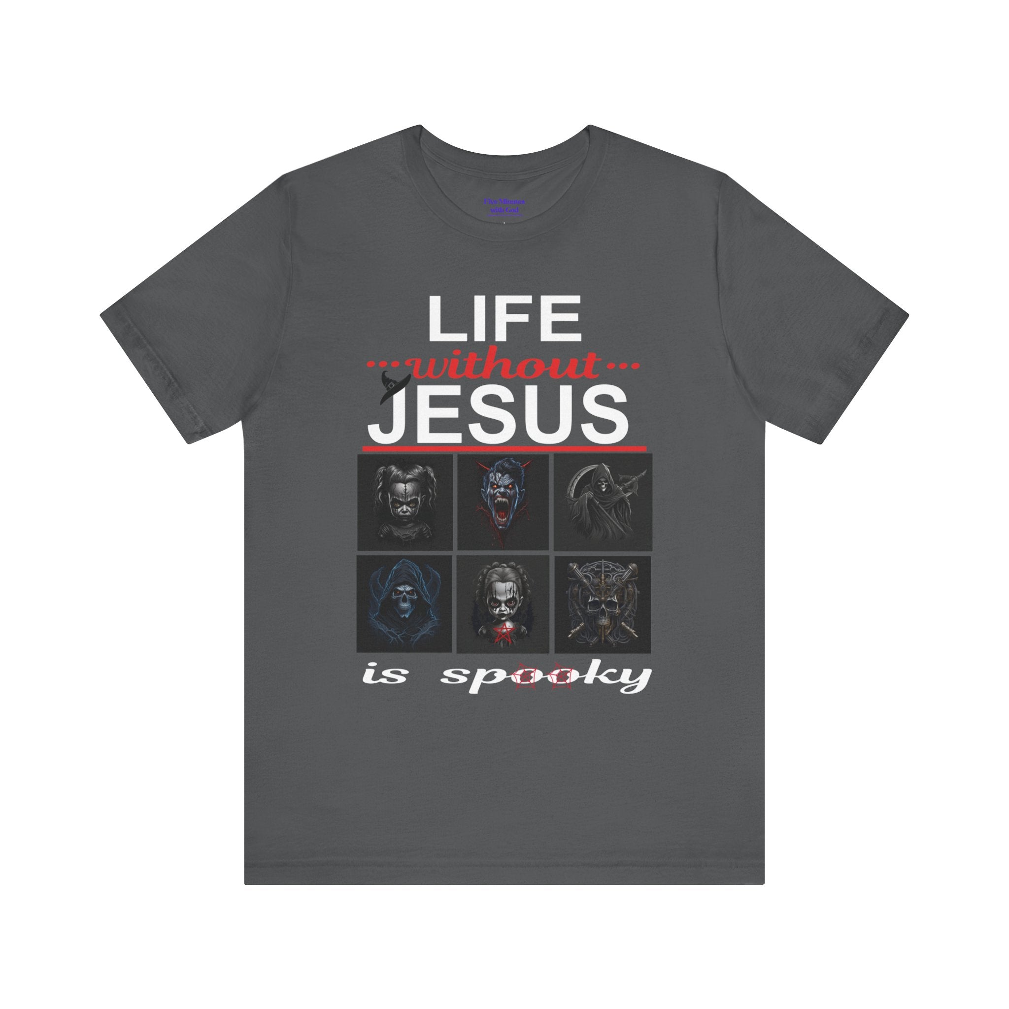Funny Christian Tee - 'Life Without Jesus is Spooky' Unisex Jersey Short Sleeve T-Shirt, Faith Apparel, Religious Gift, Halloween Tee, [...]