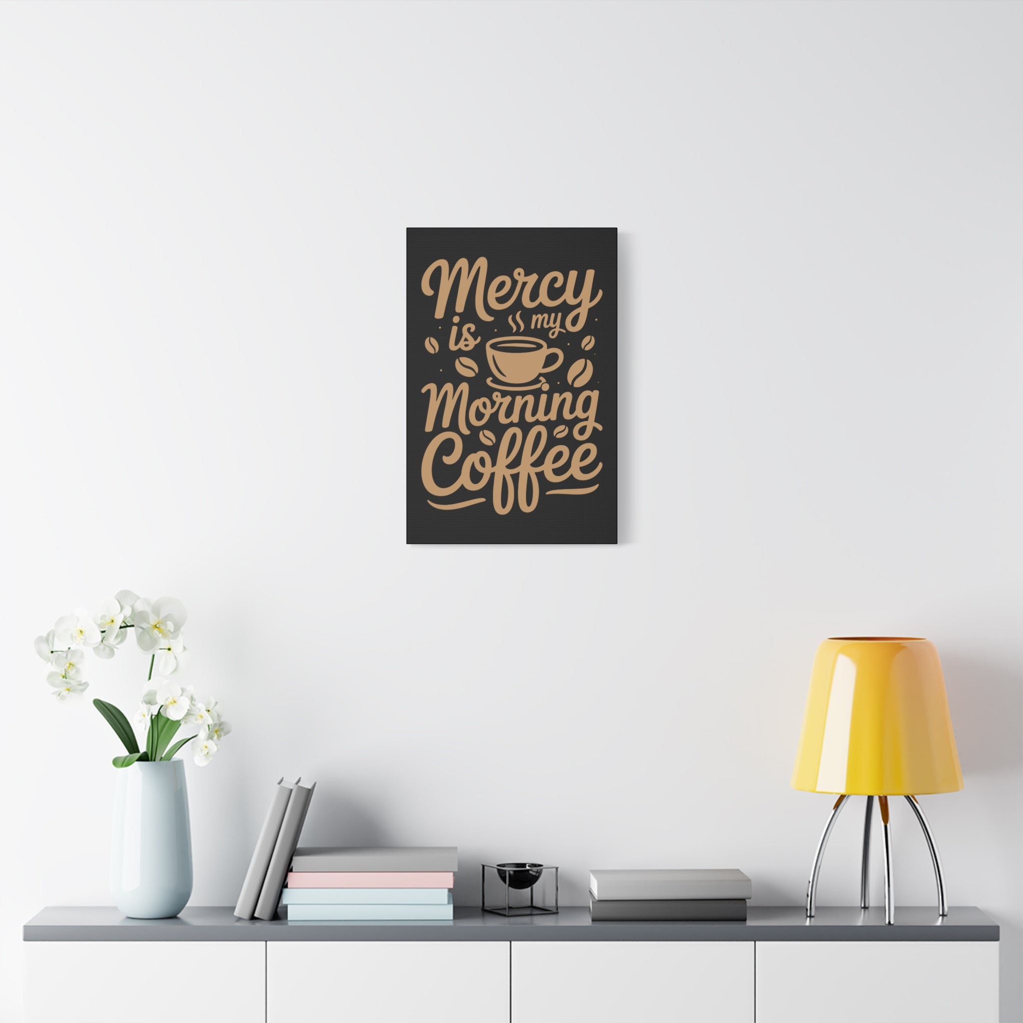 Coffee-Themed Canvas Art Print, Wall Decor for Coffee Lovers, Inspirational Home Decoration, Gift for Friends and Family
