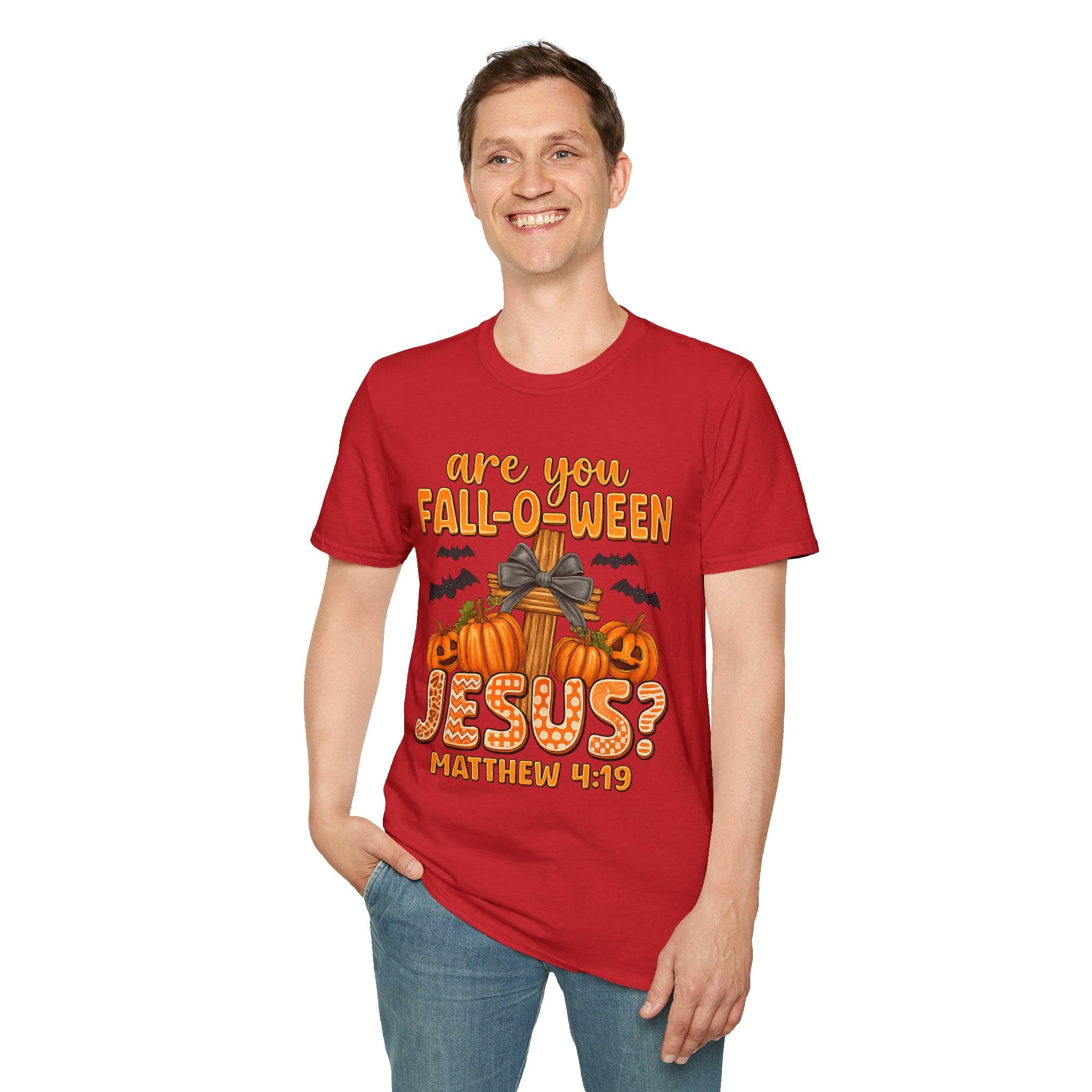 Funny Christian Halloween T-Shirt, Jesus Pumpkin Tee, Unisex Fall Shirt, Autumn Festive Apparel, Holiday Gift Idea