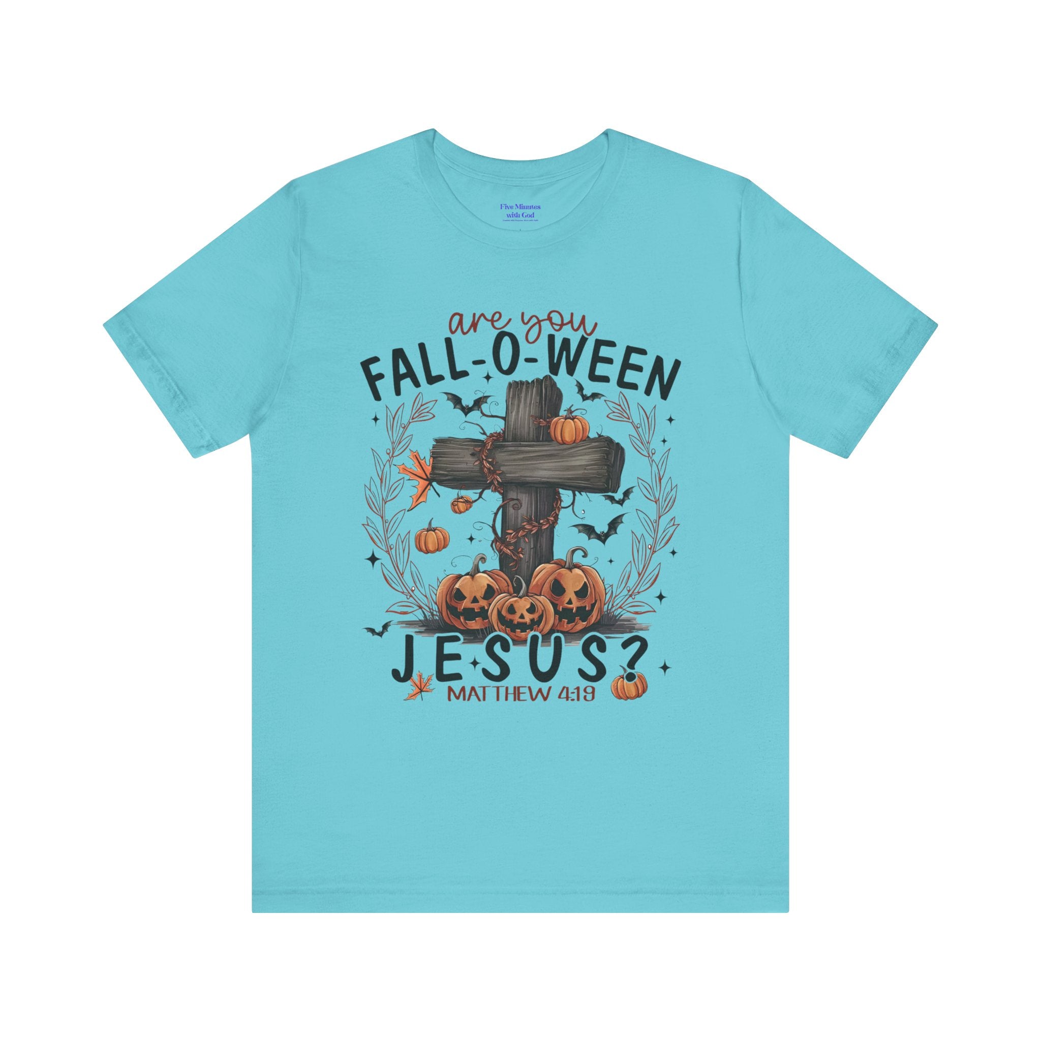 Autumn Pumpkin Christian Tee, Relaxed Fit Unisex Shirt, Fall Inspiration Tee, Cozy Halloween Top, Faith-Based Apparel