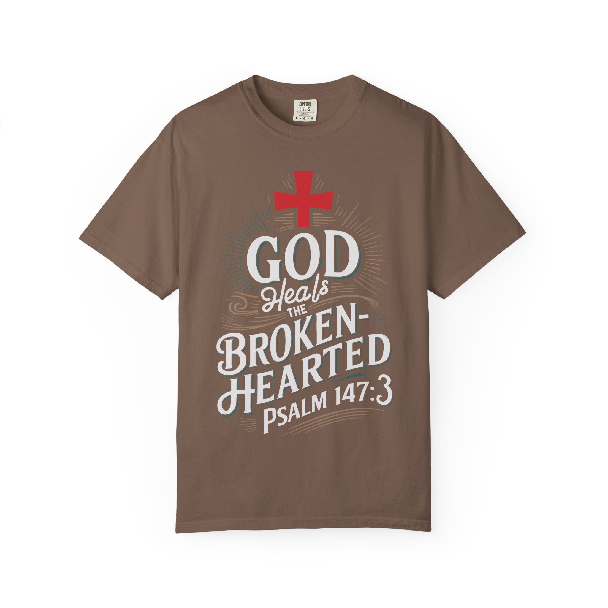 Faith-Inspired Unisex T-Shirt, God Heals The Broken-Hearted Tee
