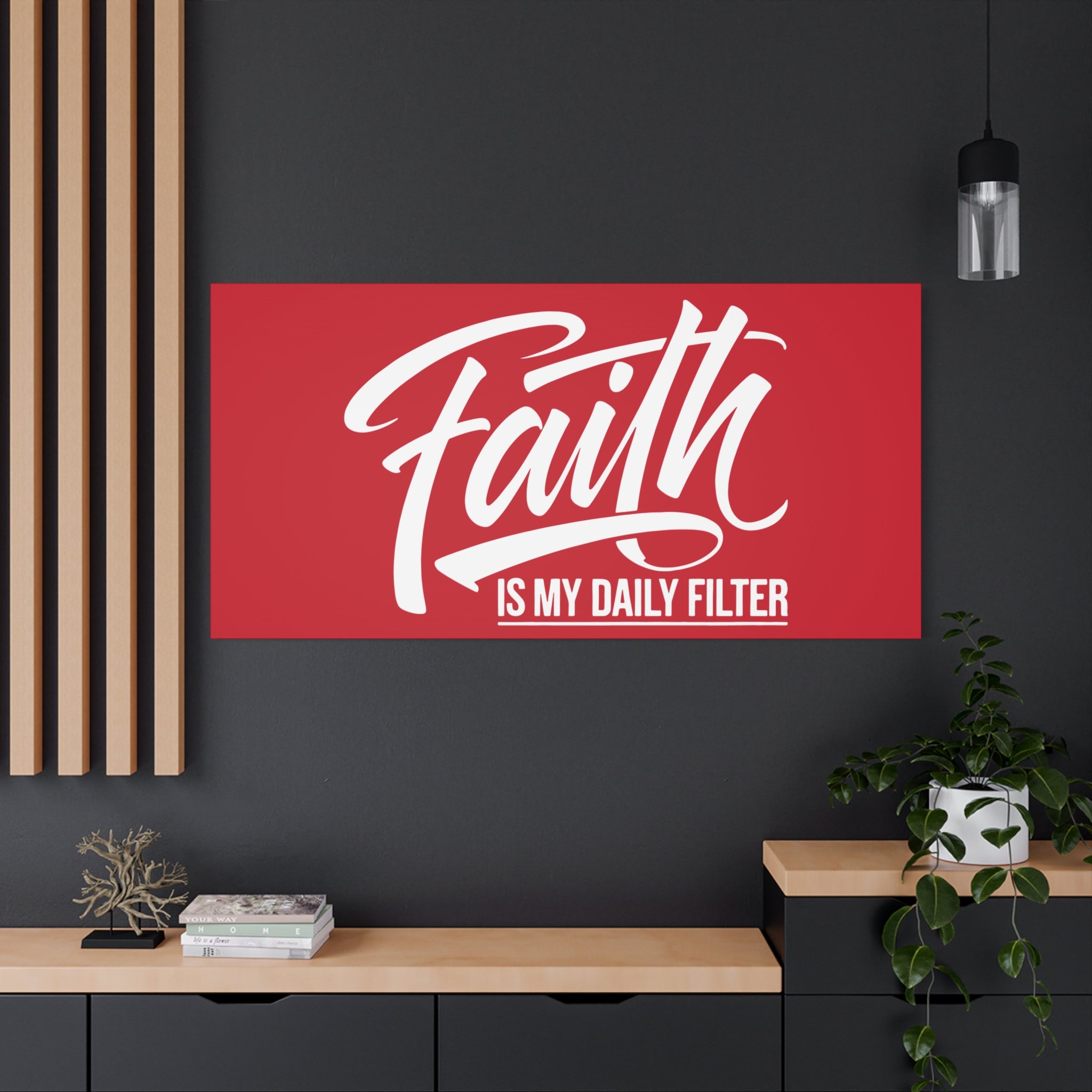 Copy of Inspirational Canvas Wall Art, Faith Quote Decor, Motivational Home Decor, Gray Wall Hanging, Gift for Faith Lovers