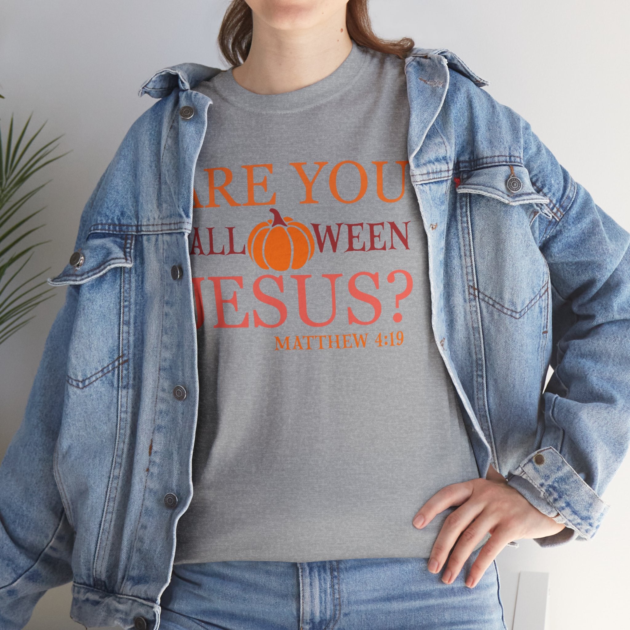 Unisex Heavy Cotton Tee - Are You Halloween Jesus? Festival Shirt, Funny Christian Tee, Fall Apparel, Halloween Party Outfit, Holiday Gift
