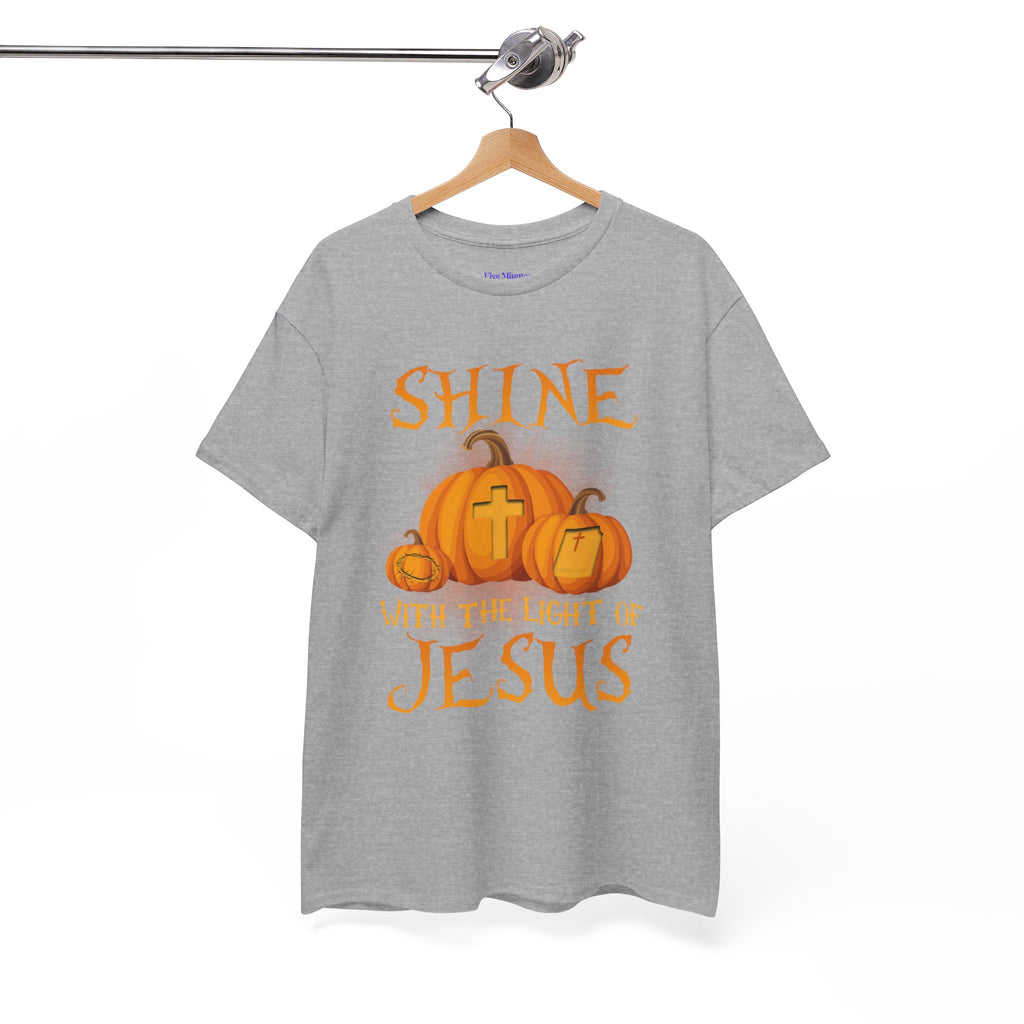 Pumpkin Jesus Unisex Cotton Tee, Faith Tee, Harvest Shirt, Fall Apparel, Christian T-Shirt