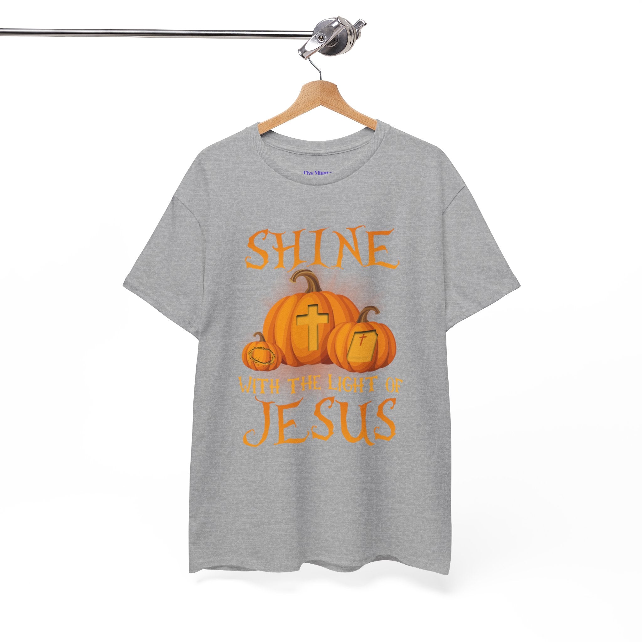 Pumpkin Jesus Unisex Cotton Tee, Faith Tee, Harvest Shirt, Fall Apparel, Christian T-Shirt