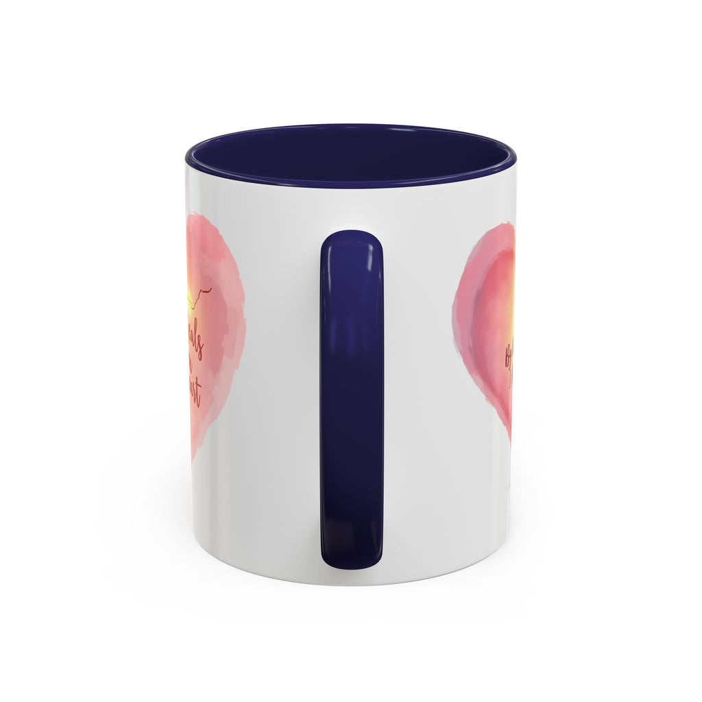 God Heals My Broken Heart Mug, Inspirational Coffee Cup, Heart Design Gift, Christian Faith Mug, Encouragement & Support Beverage