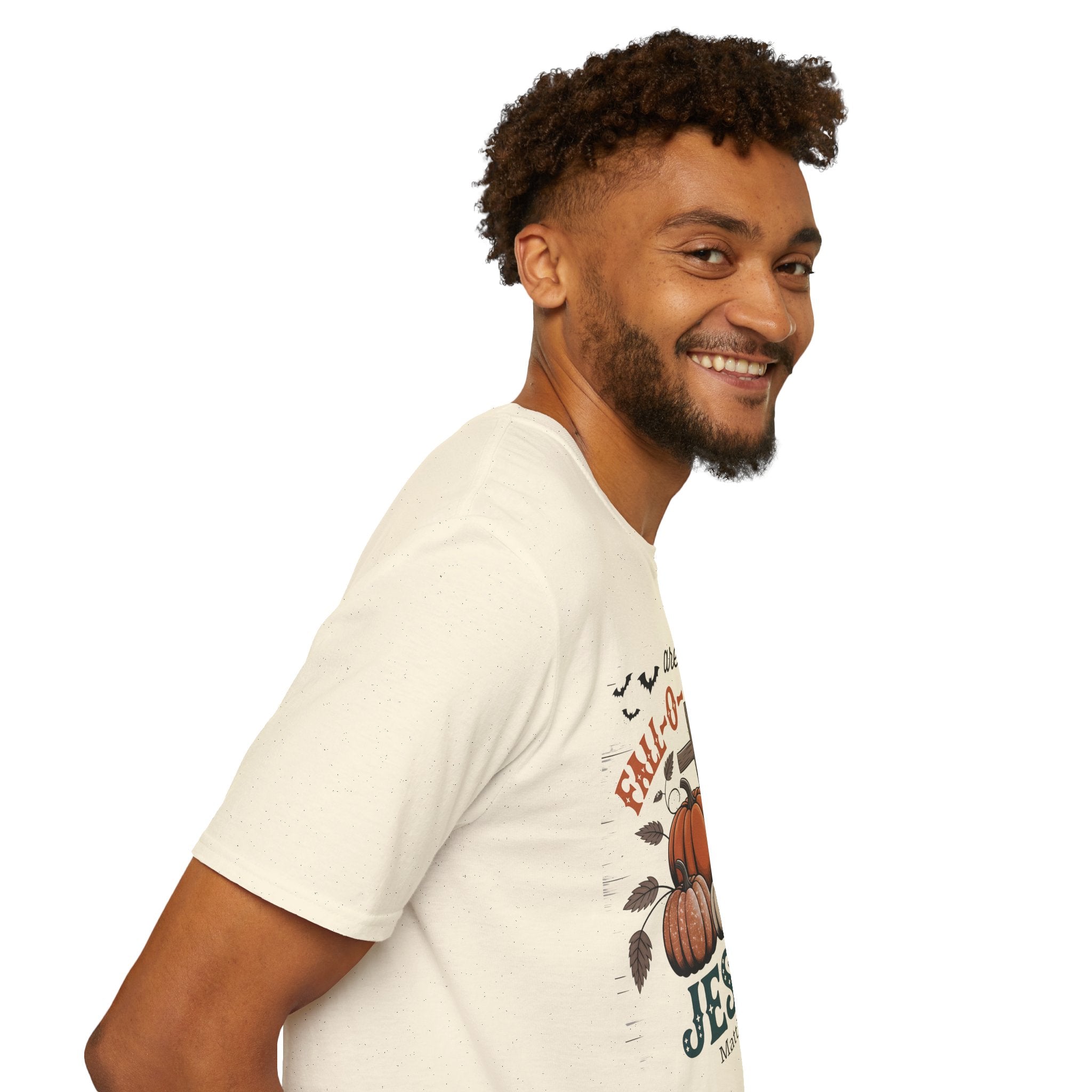 Fall-Themed T-Shirt: Are You Fall-O-Ween Jesus? Halloween Tee, Unisex Shirt, Autumn Apparel, Faith-Based Gift, Seasonal Wear