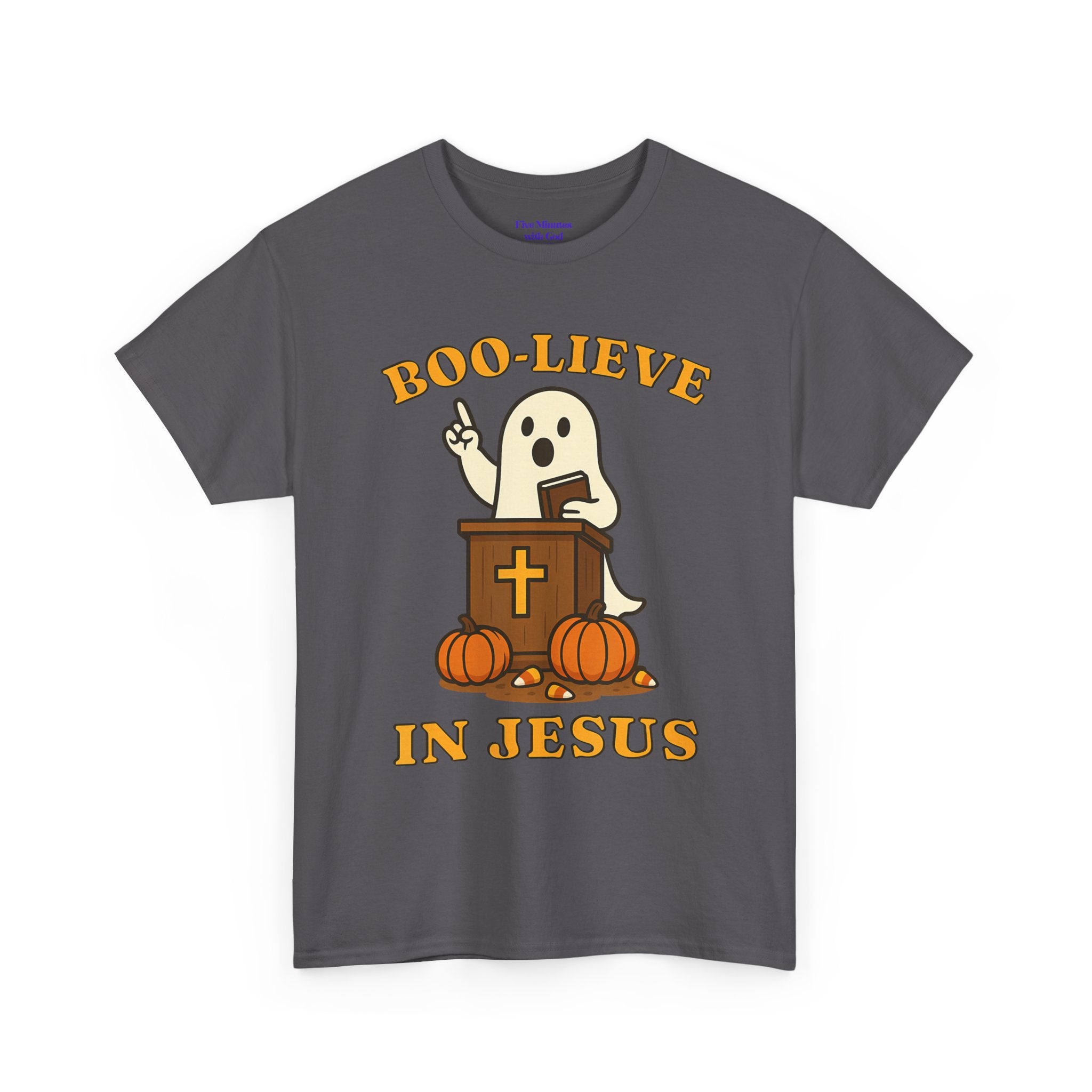 Boo-Lieve in Jesus Tee, Halloween Shirt, Unisex Cotton Tee, Fall Fashion, Religious T-Shirt, Spooky Season Apparel