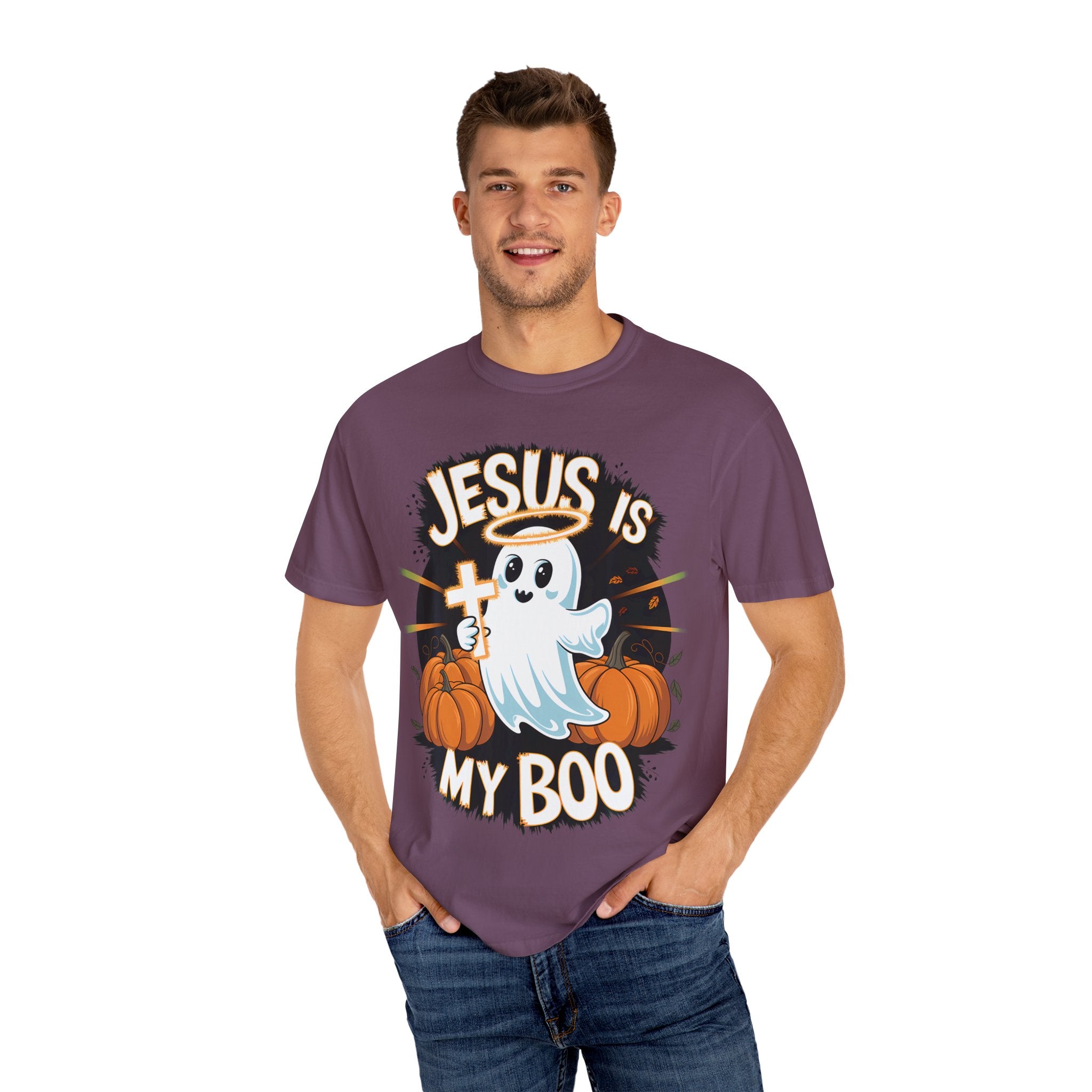 Halloween T-Shirt, Jesus is My Boo Tee, Unisex Ghost Shirt, Fall Apparel, Christian Halloween Gift