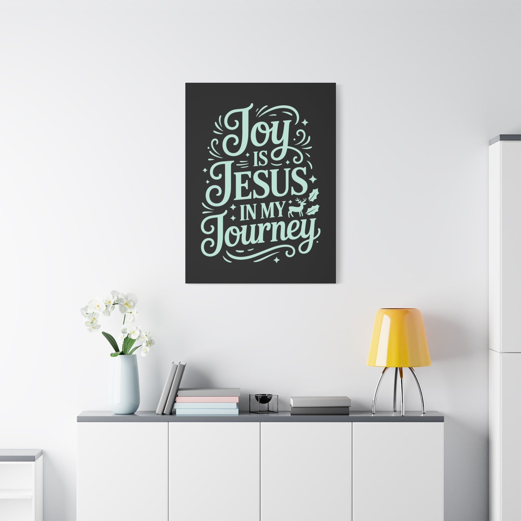 Joy in My Journey Canvas Wall Art, Religious Decor, Christmas Gift, Inspirational Wall Art, Joyful Home Decoration, Faith-Based Art