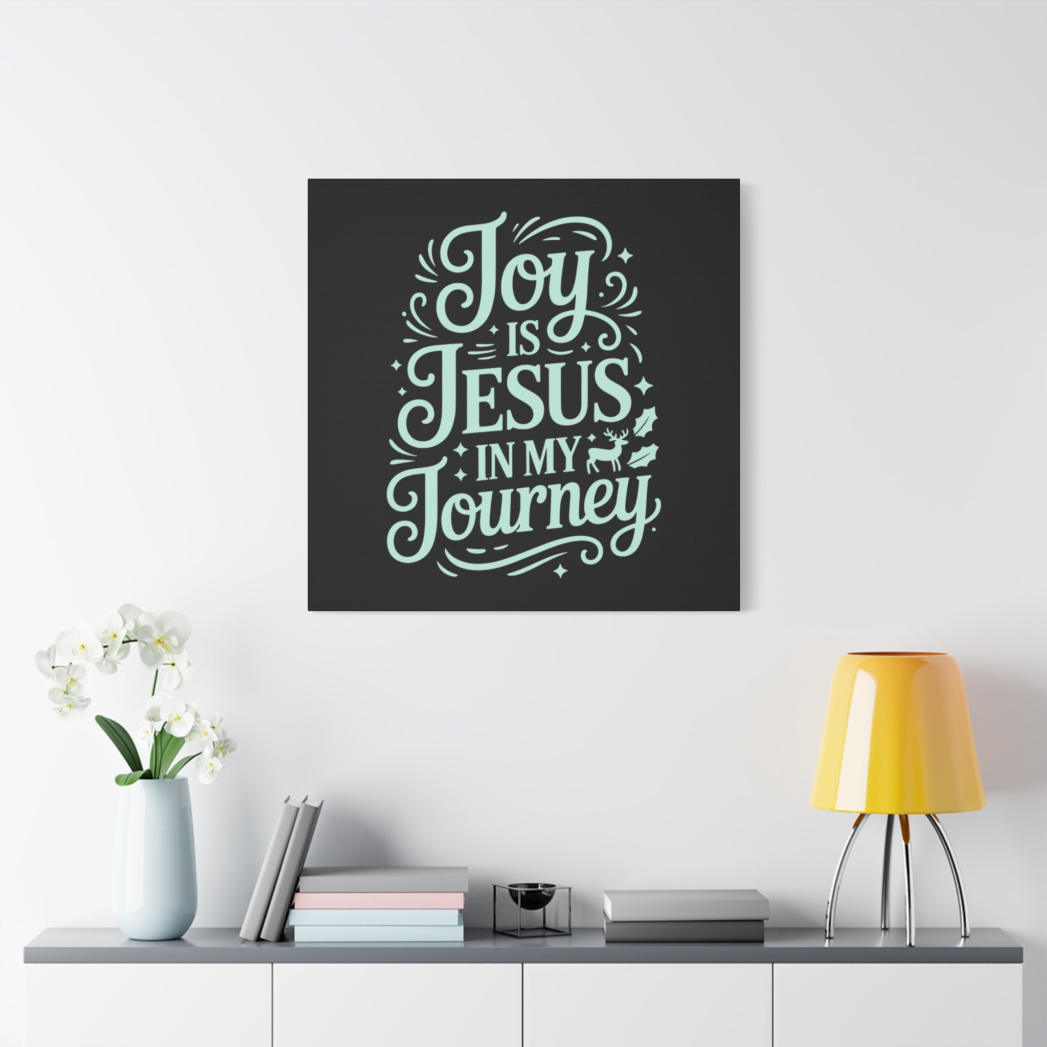 Joy in My Journey Canvas Wall Art, Religious Decor, Christmas Gift, Inspirational Wall Art, Joyful Home Decoration, Faith-Based Art