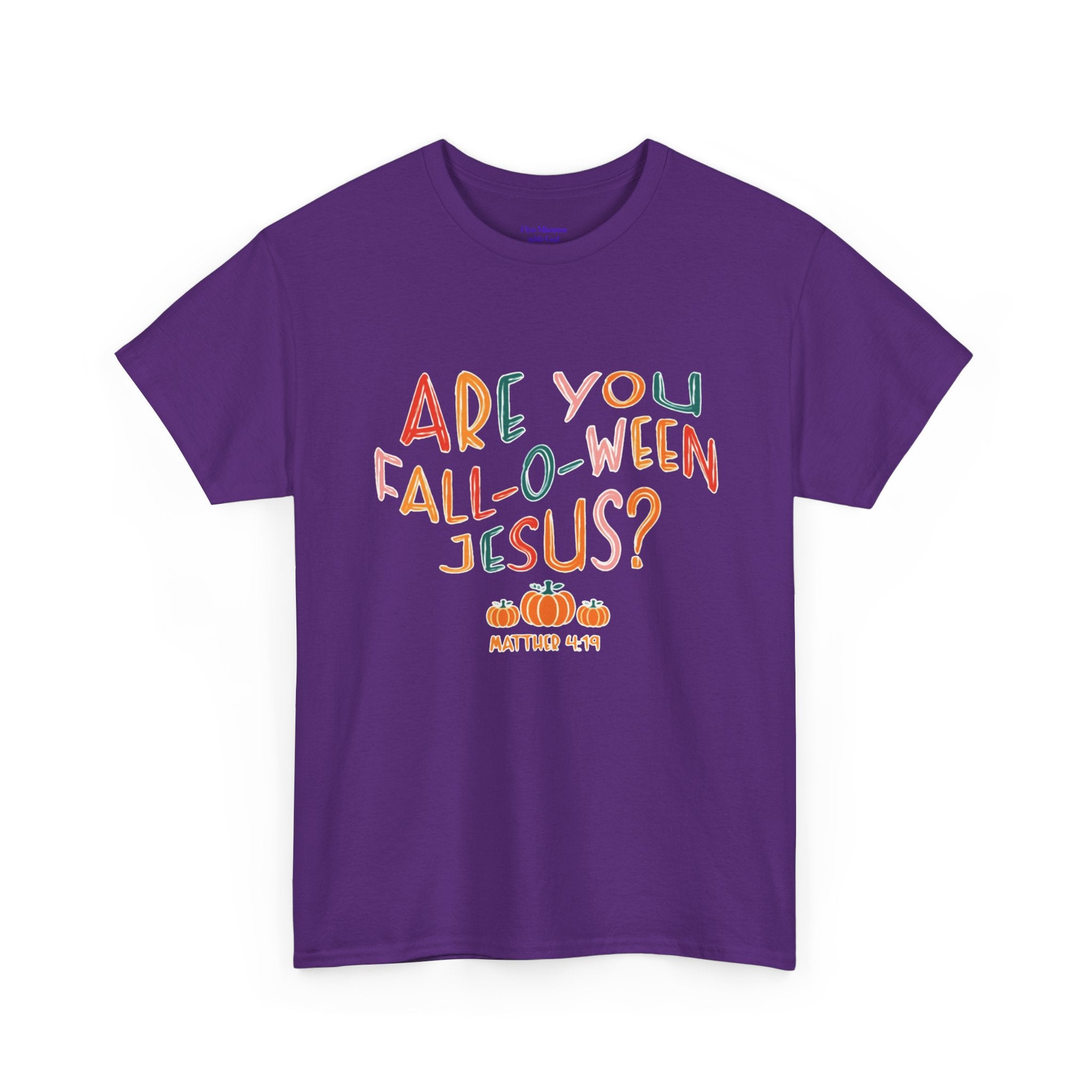 Unisex Fall-O-Ween Jesus Tee, Halloween T-Shirt, Christian Apparel, Autumn Fashion, Fun Holiday Shirt, Pumpkin Theme