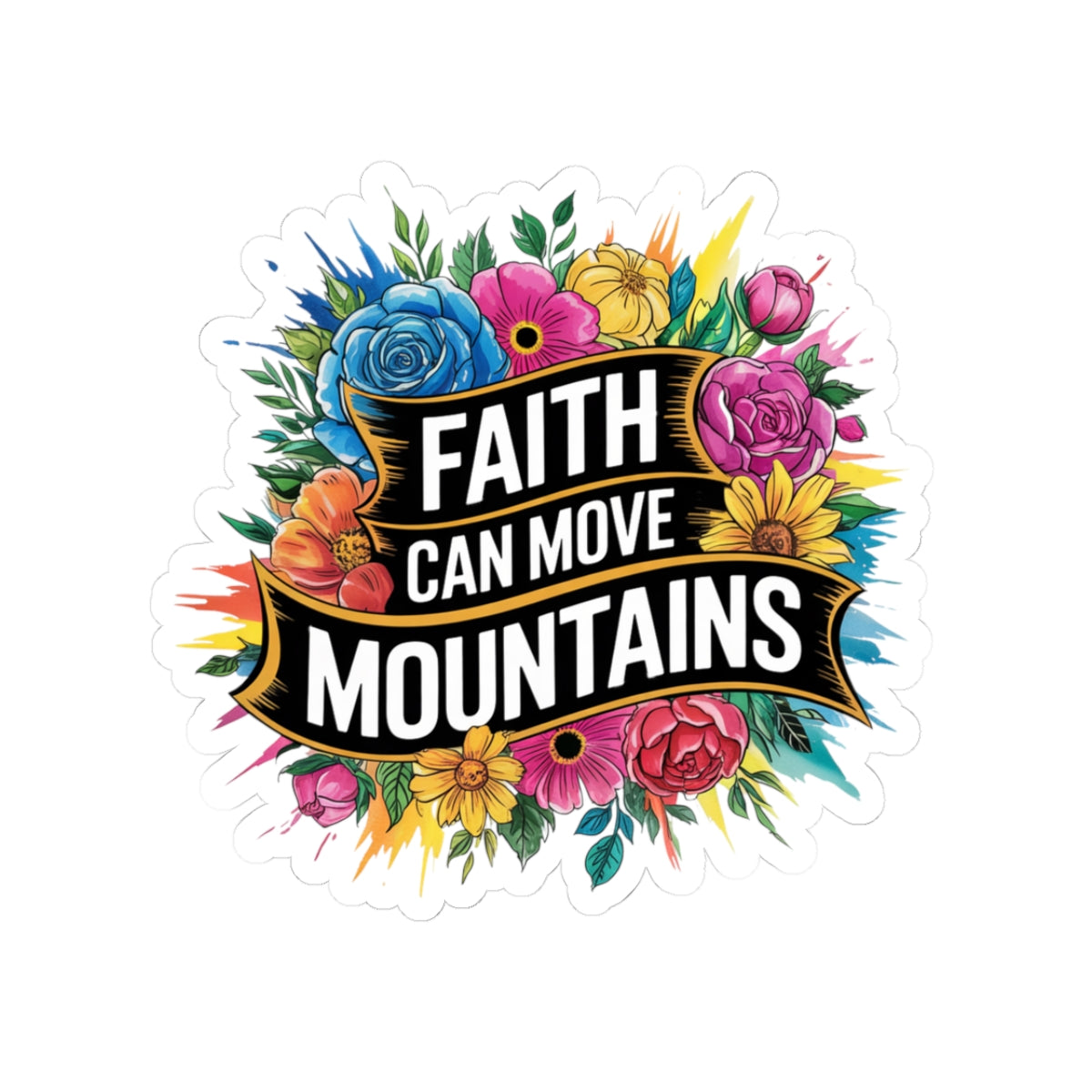 Faith-Inspired Kiss-Cut Stickers - Motivational Decor for Laptops, Journals, Water Bottles, Gifts, Home & Office Decor