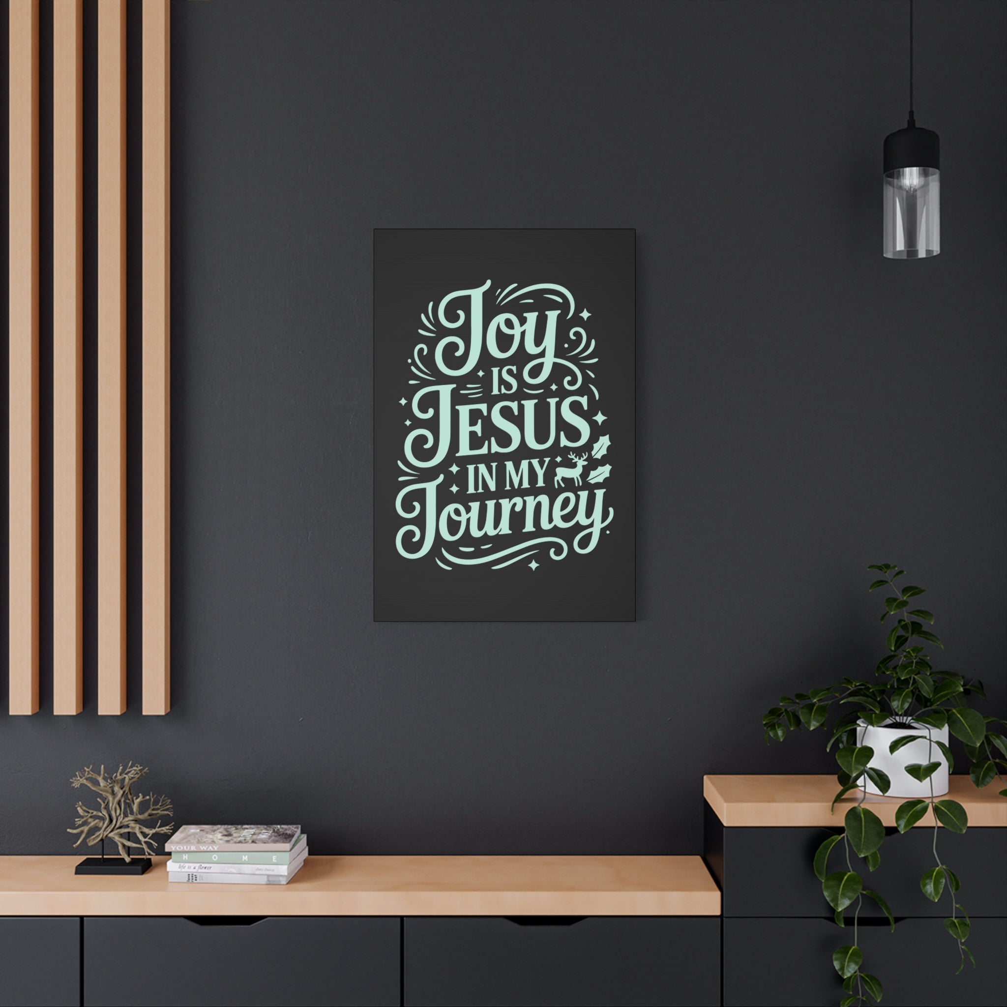 Joy in My Journey Canvas Wall Art, Religious Decor, Christmas Gift, Inspirational Wall Art, Joyful Home Decoration, Faith-Based Art