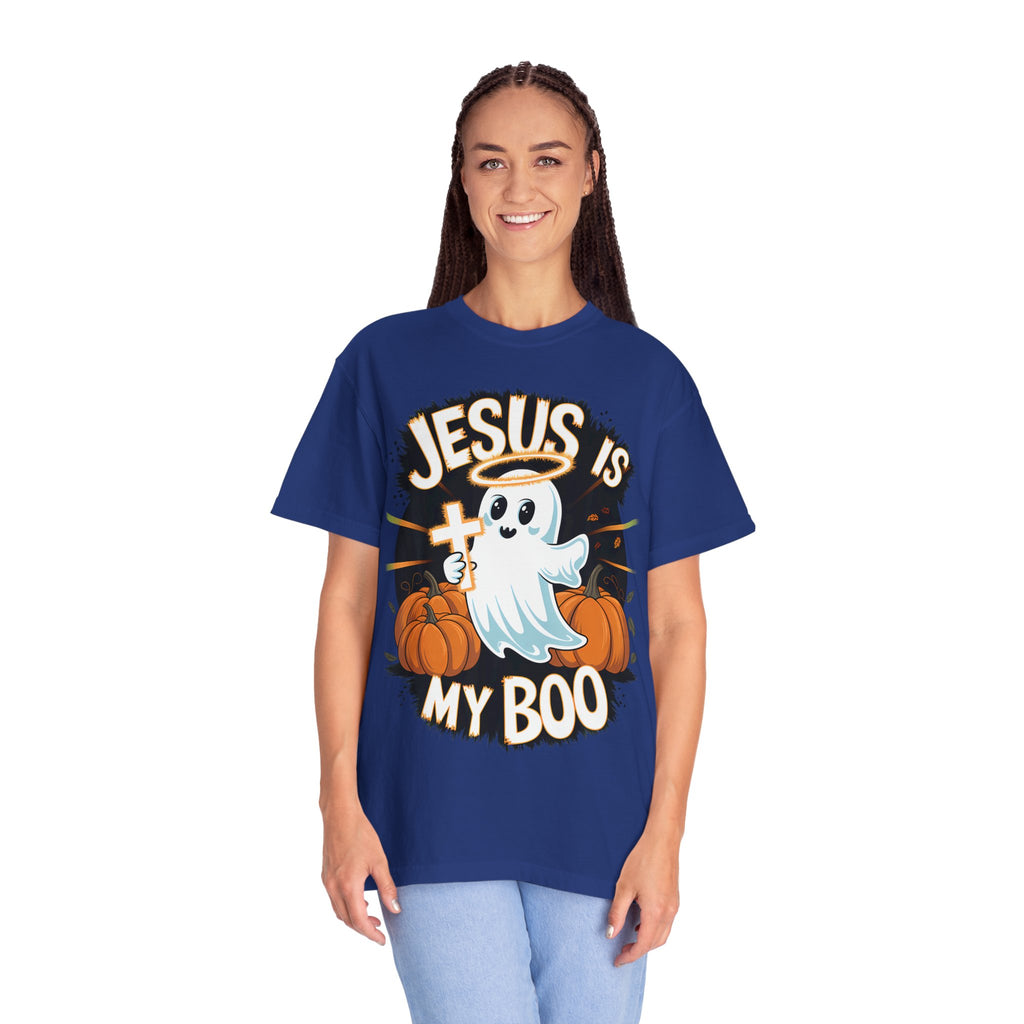 Halloween T-Shirt, Jesus is My Boo Tee, Unisex Ghost Shirt, Fall Apparel, Christian Halloween Gift