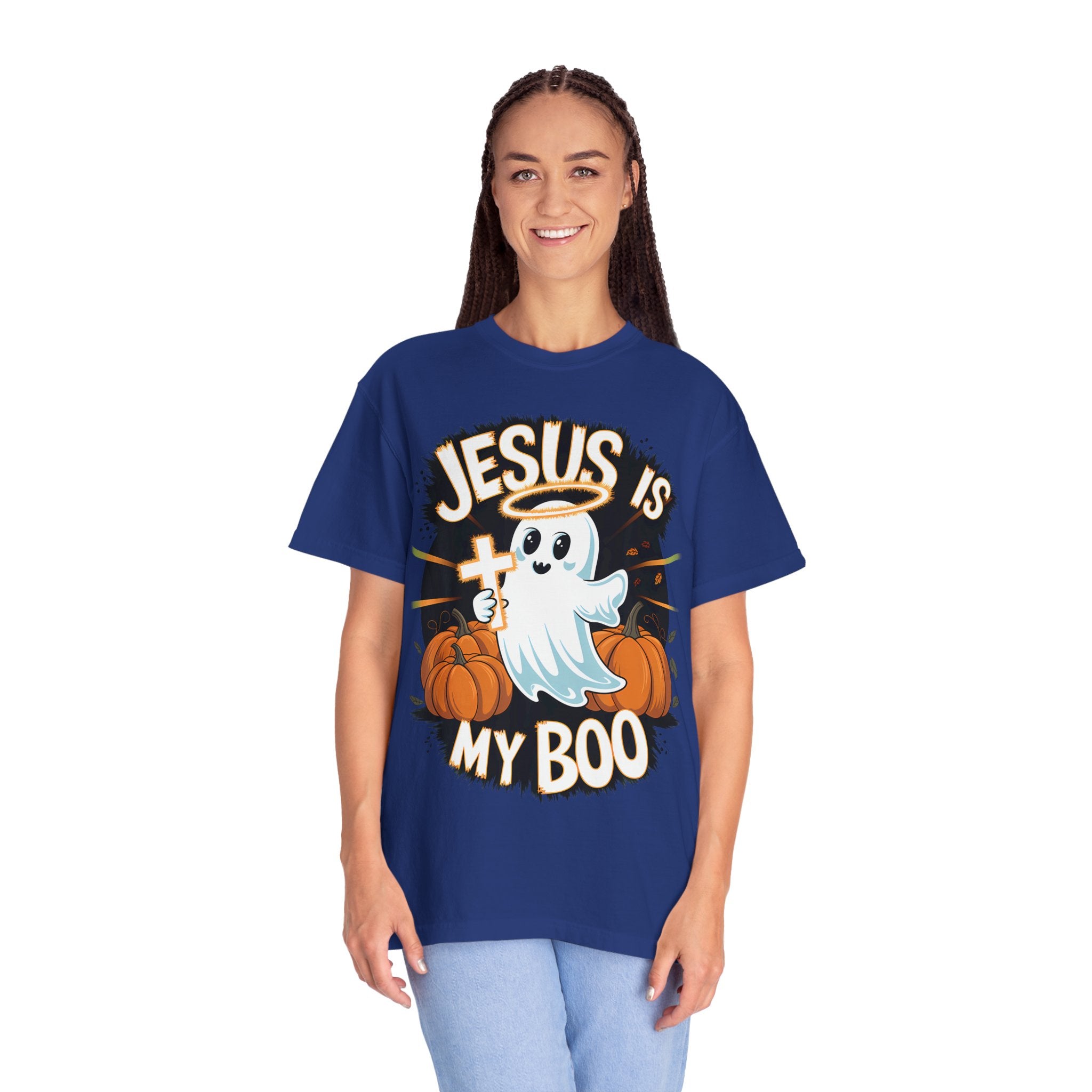 Halloween T-Shirt, Jesus is My Boo Tee, Unisex Ghost Shirt, Fall Apparel, Christian Halloween Gift