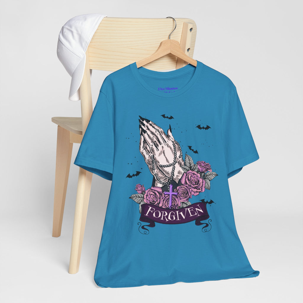 Forgiven Graphic Tee - Unisex Jersey Short Sleeve Shirt, Spiritual Apparel, Gift for Believers, Casual Outfit, Faith Inspired Fashion
