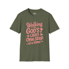 Walking in God’s Light, One Step at a Time T-shirt