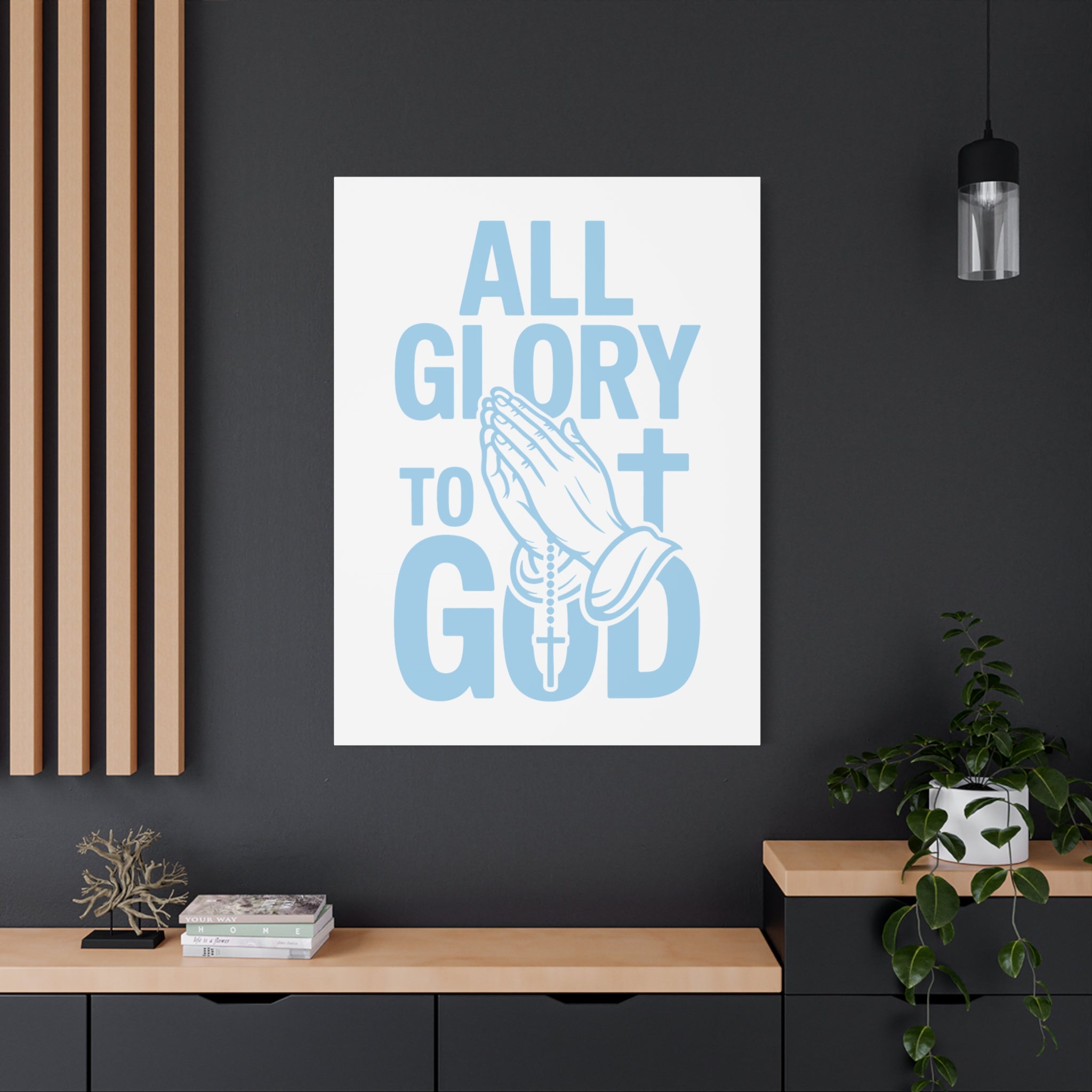 Religious Wall Art Canvas Print, Christian Home Decor, Inspirational Gift, Praying Hands Artwork, Faith Decor for Church
