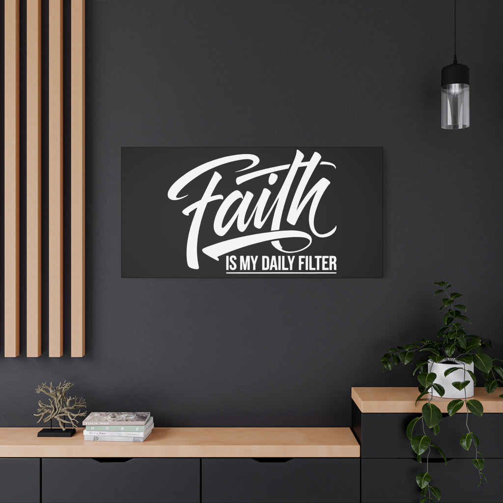 Inspirational Canvas Wall Art, Faith Quote Decor, Motivational Home Decor, Gray Wall Hanging, Gift for Faith Lovers