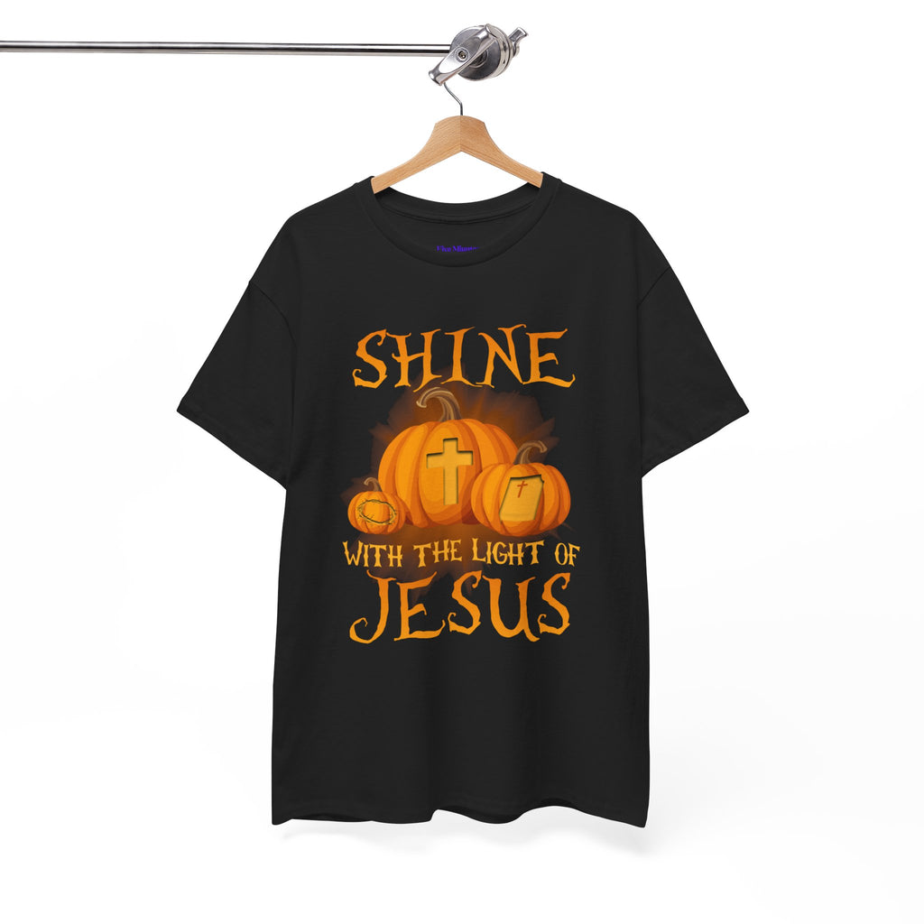 Pumpkin Jesus Unisex Cotton Tee, Faith Tee, Harvest Shirt, Fall Apparel, Christian T-Shirt
