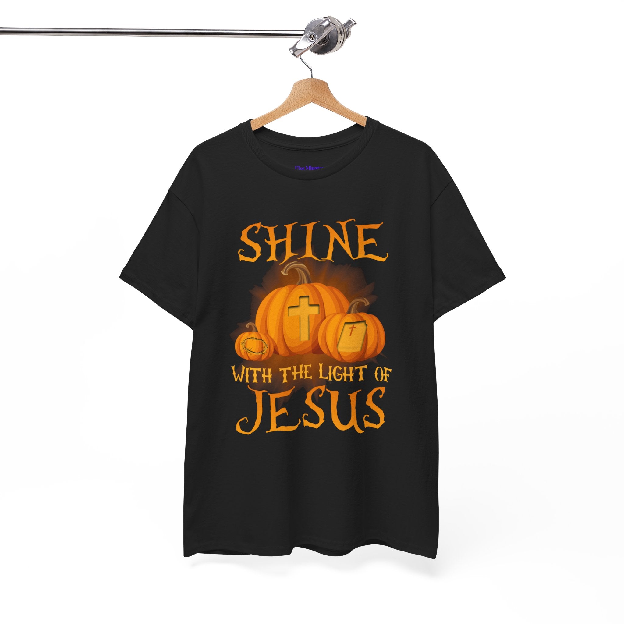 Pumpkin Jesus Unisex Cotton Tee, Faith Tee, Harvest Shirt, Fall Apparel, Christian T-Shirt