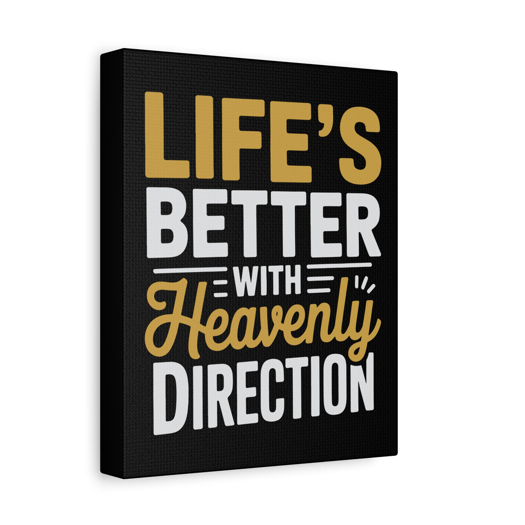 Heavenly Direction Canvas Wall Art, Inspirational Home Decor, Motivational Gift, Modern Wall Hanging, Perfect for Any Room
