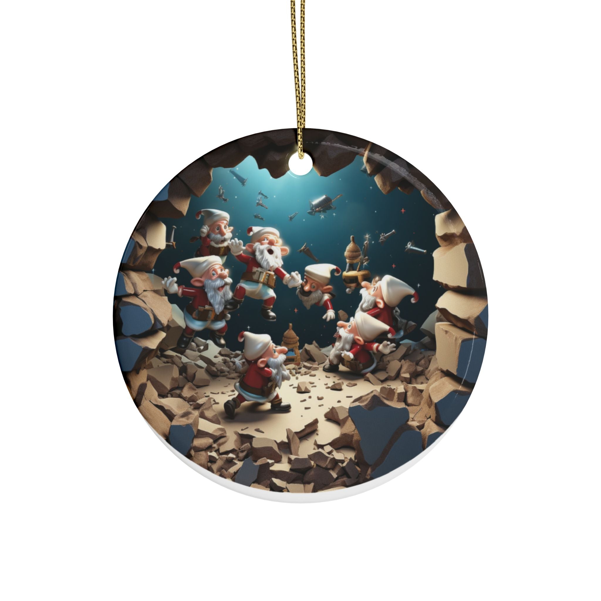 Heart-Shaped Ceramic Ornaments, Fun Santa Theme Decorations, Holiday Tree Decor, Christmas Gifts, Festive Home Accents