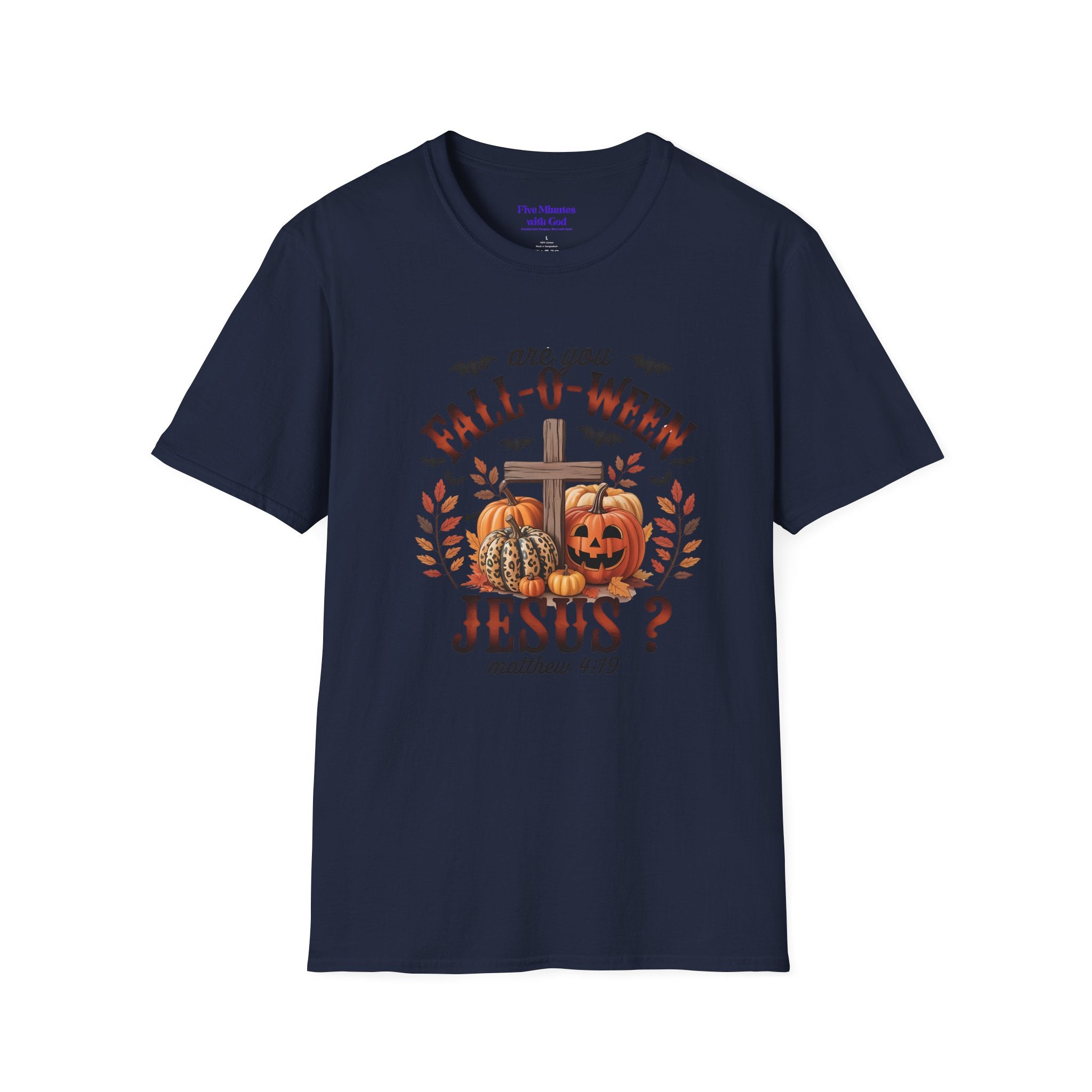 Fall-O-Ween Jesus Unisex T-Shirt, Halloween Tee, Christian Apparel, Fall Shirt, Pumpkin T-Shirt, Autumn Clothing