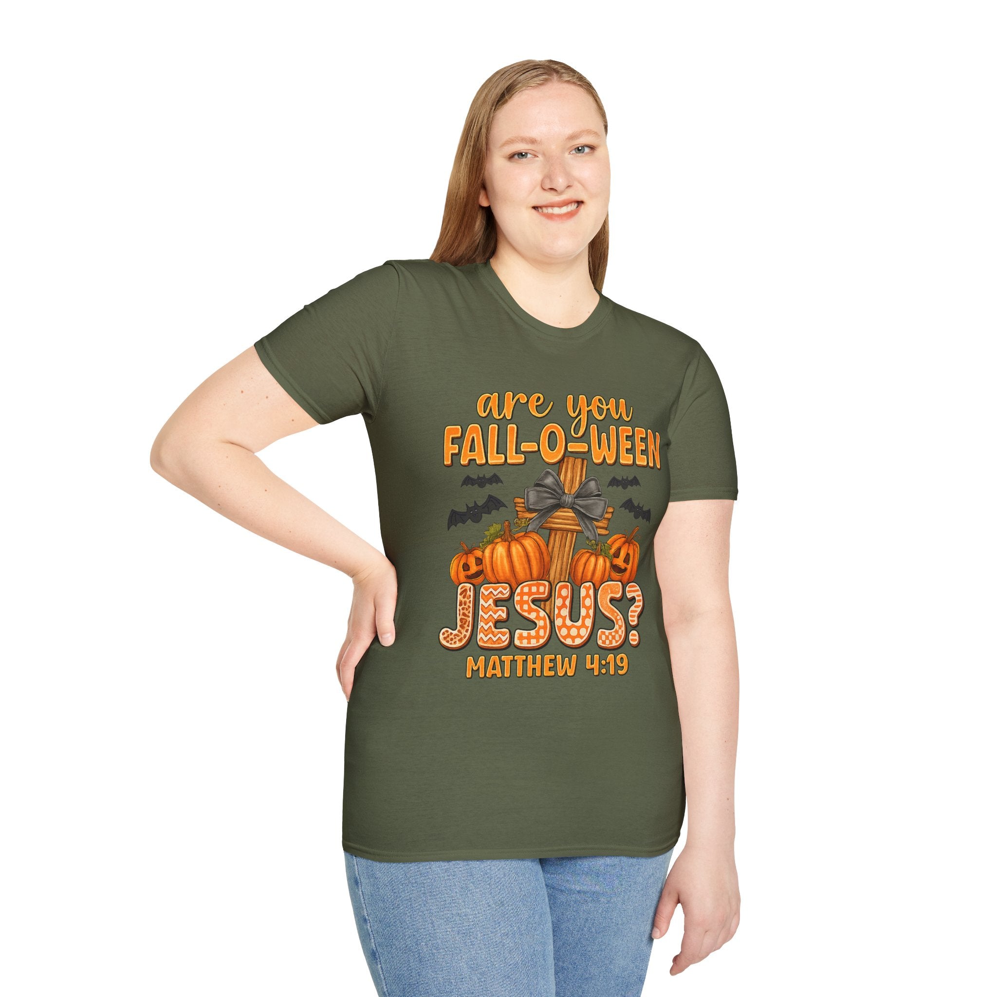 Funny Christian Halloween T-Shirt, Jesus Pumpkin Tee, Unisex Fall Shirt, Autumn Festive Apparel, Holiday Gift Idea