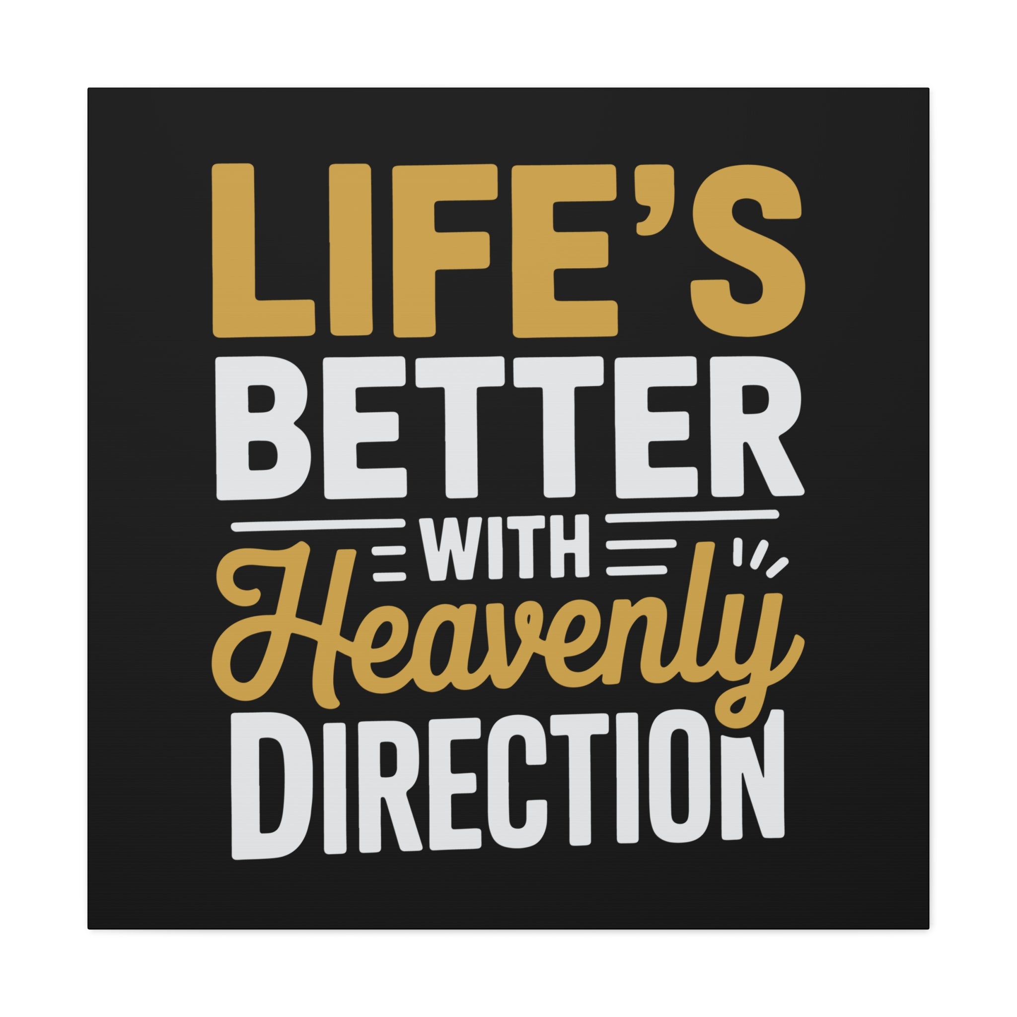 Heavenly Direction Canvas Wall Art, Inspirational Home Decor, Motivational Gift, Modern Wall Hanging, Perfect for Any Room