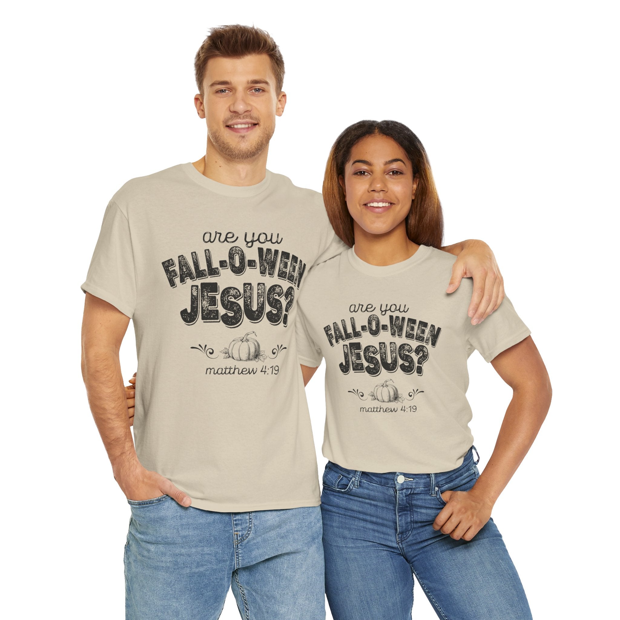 Fall-Themed Tee, Are You Fall-O-Ween Jesus, Unisex Cotton Shirt, Funny Fall Apparel, Halloween T-Shirt, Thanksgiving Gift Ideas