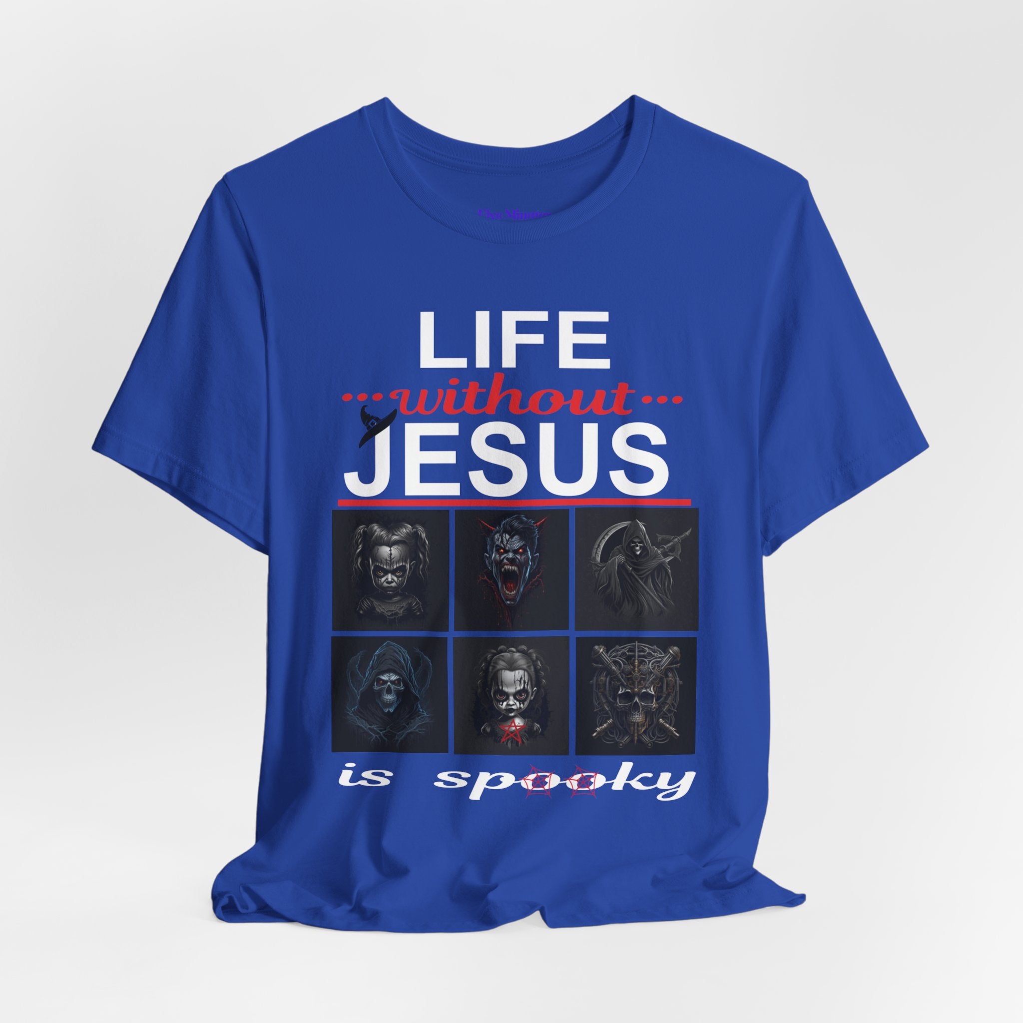 Funny Christian Tee - 'Life Without Jesus is Spooky' Unisex Jersey Short Sleeve T-Shirt, Faith Apparel, Religious Gift, Halloween Tee, [...]