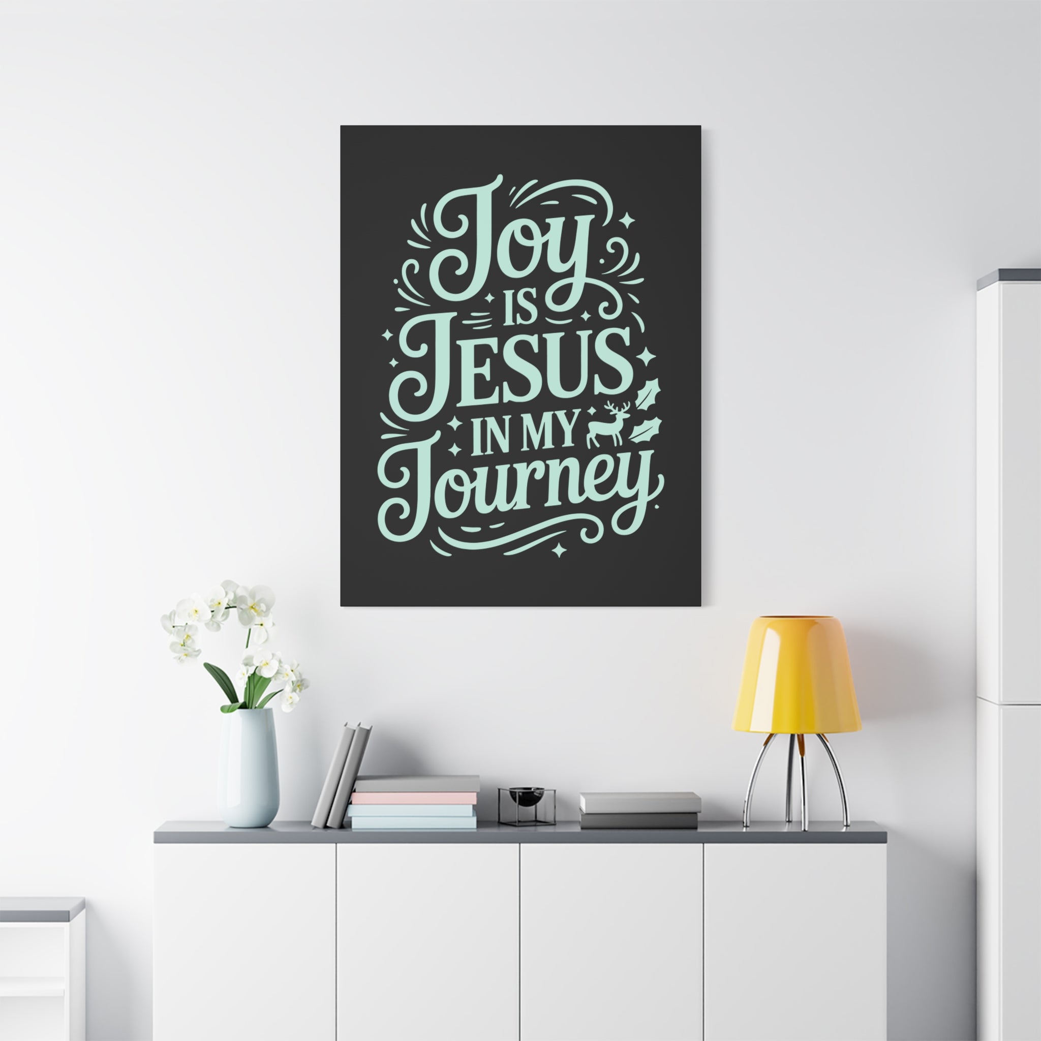 Joy in My Journey Canvas Wall Art, Religious Decor, Christmas Gift, Inspirational Wall Art, Joyful Home Decoration, Faith-Based Art