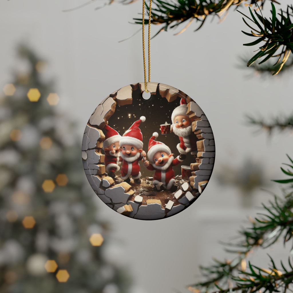 Festive Ceramic Ornaments for Christmas Decor, Holiday Gifts, Tree Decorations, Celebration Accessories, Santa Theme Ornaments