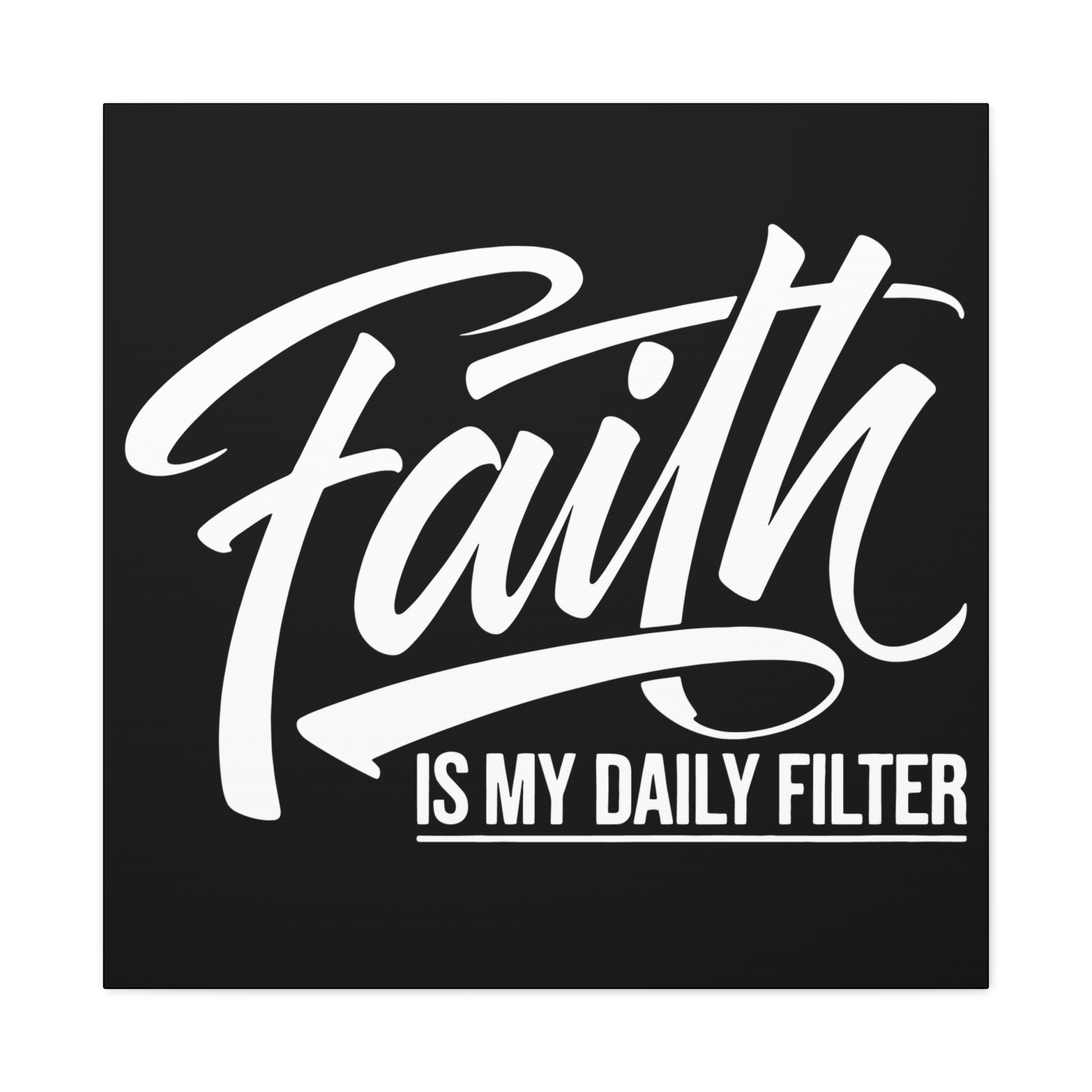 Inspirational Canvas Wall Art, Faith Quote Decor, Motivational Home Decor, Gray Wall Hanging, Gift for Faith Lovers