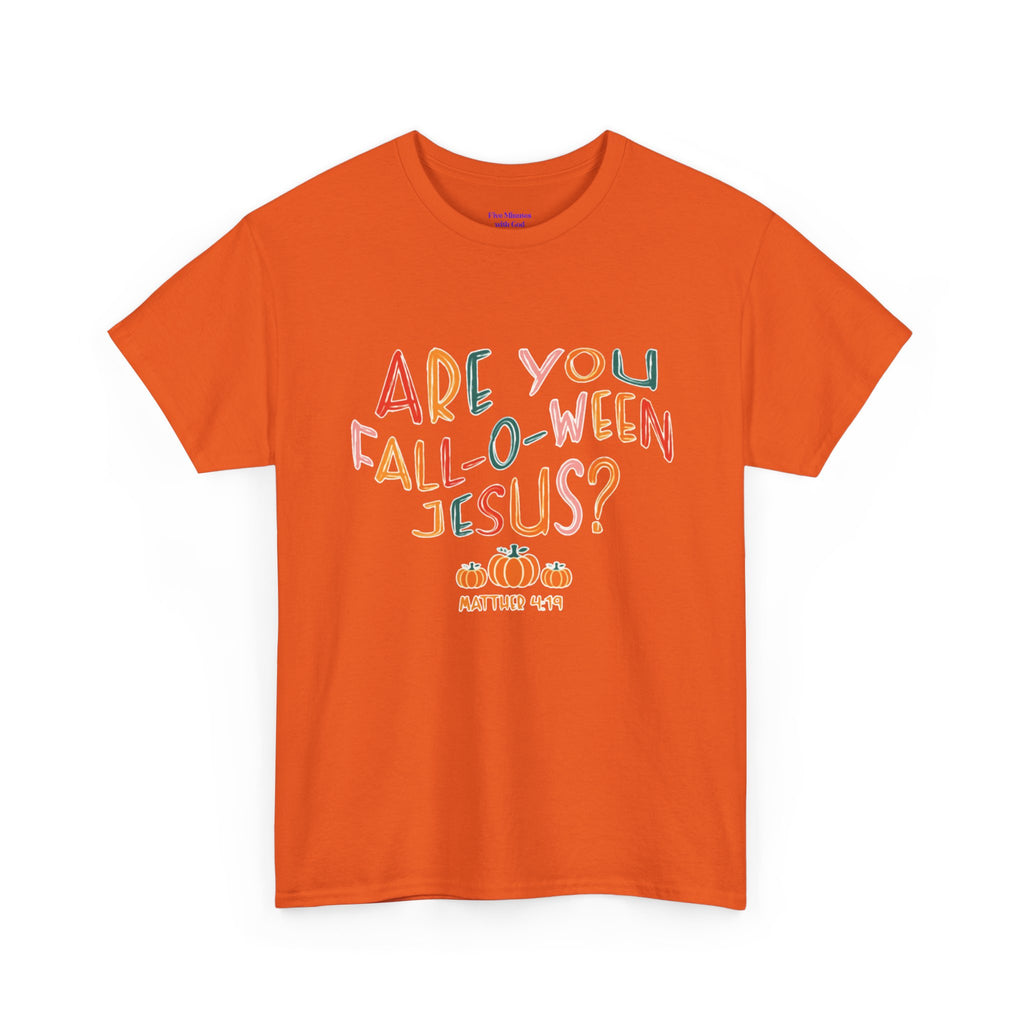 Unisex Fall-O-Ween Jesus Tee, Halloween T-Shirt, Christian Apparel, Autumn Fashion, Fun Holiday Shirt, Pumpkin Theme