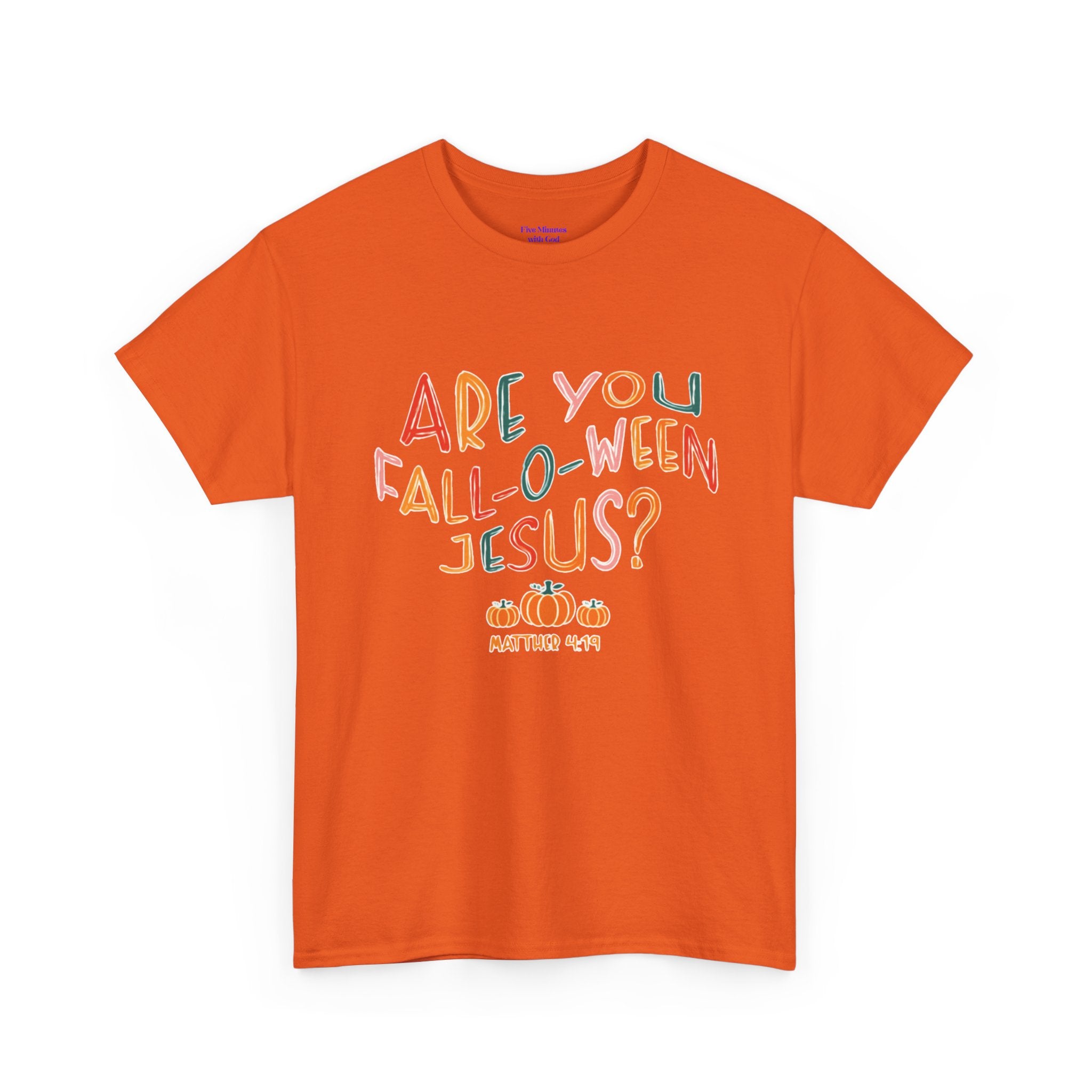 Unisex Fall-O-Ween Jesus Tee, Halloween T-Shirt, Christian Apparel, Autumn Fashion, Fun Holiday Shirt, Pumpkin Theme