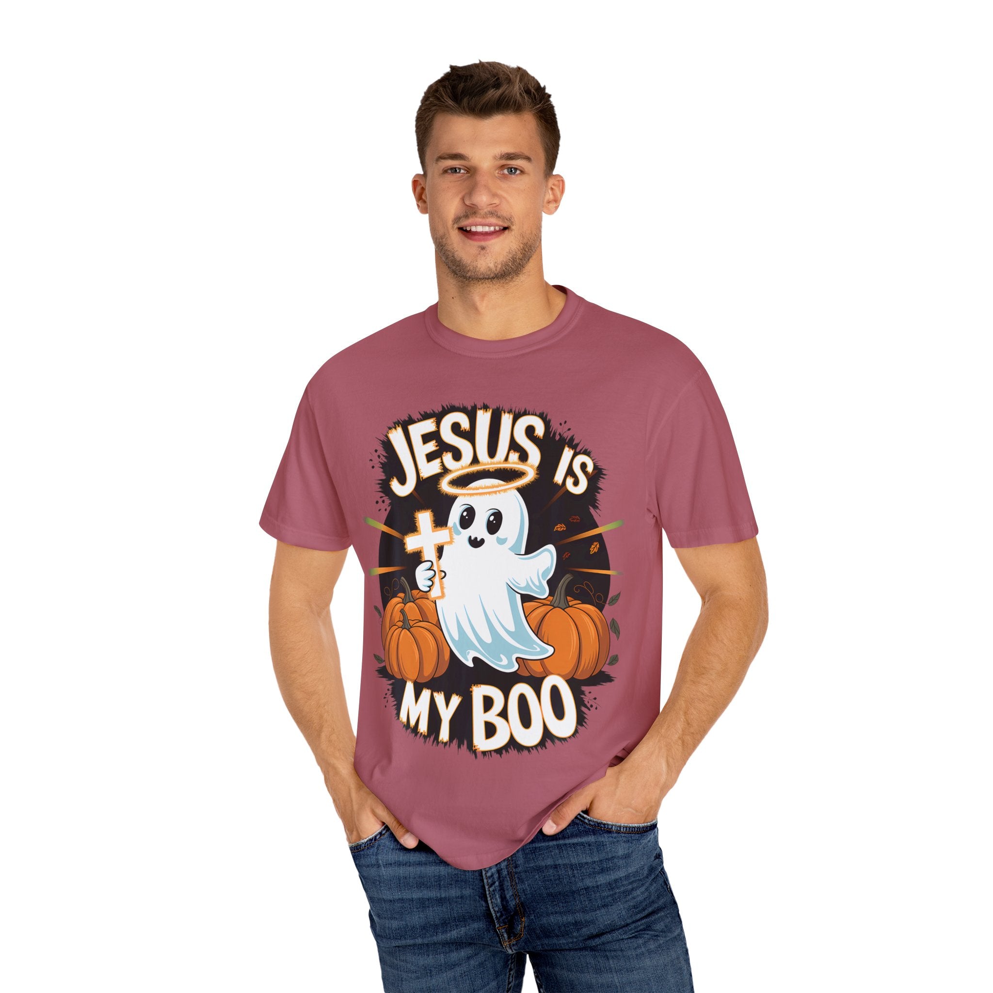 Halloween T-Shirt, Jesus is My Boo Tee, Unisex Ghost Shirt, Fall Apparel, Christian Halloween Gift