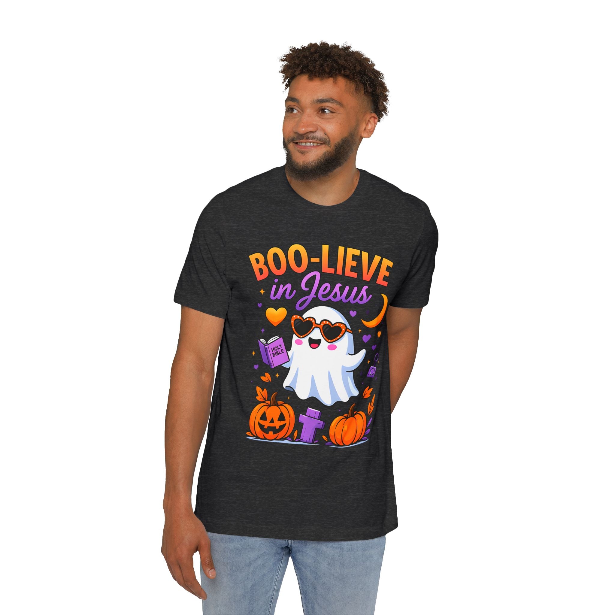 Halloween Christian Ghost T-Shirt, Boo-lieve in Jesus Shirt, Cute Halloween Apparel, Faith-Based Tee, Fall Celebration Top, Spooky [...]
