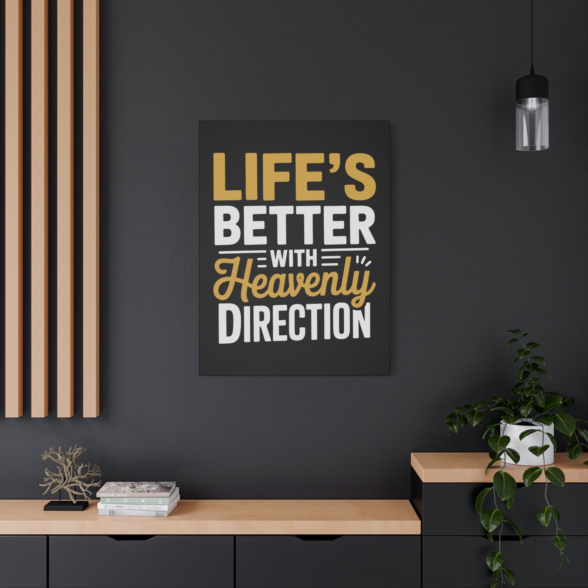 Heavenly Direction Canvas Wall Art, Inspirational Home Decor, Motivational Gift, Modern Wall Hanging, Perfect for Any Room