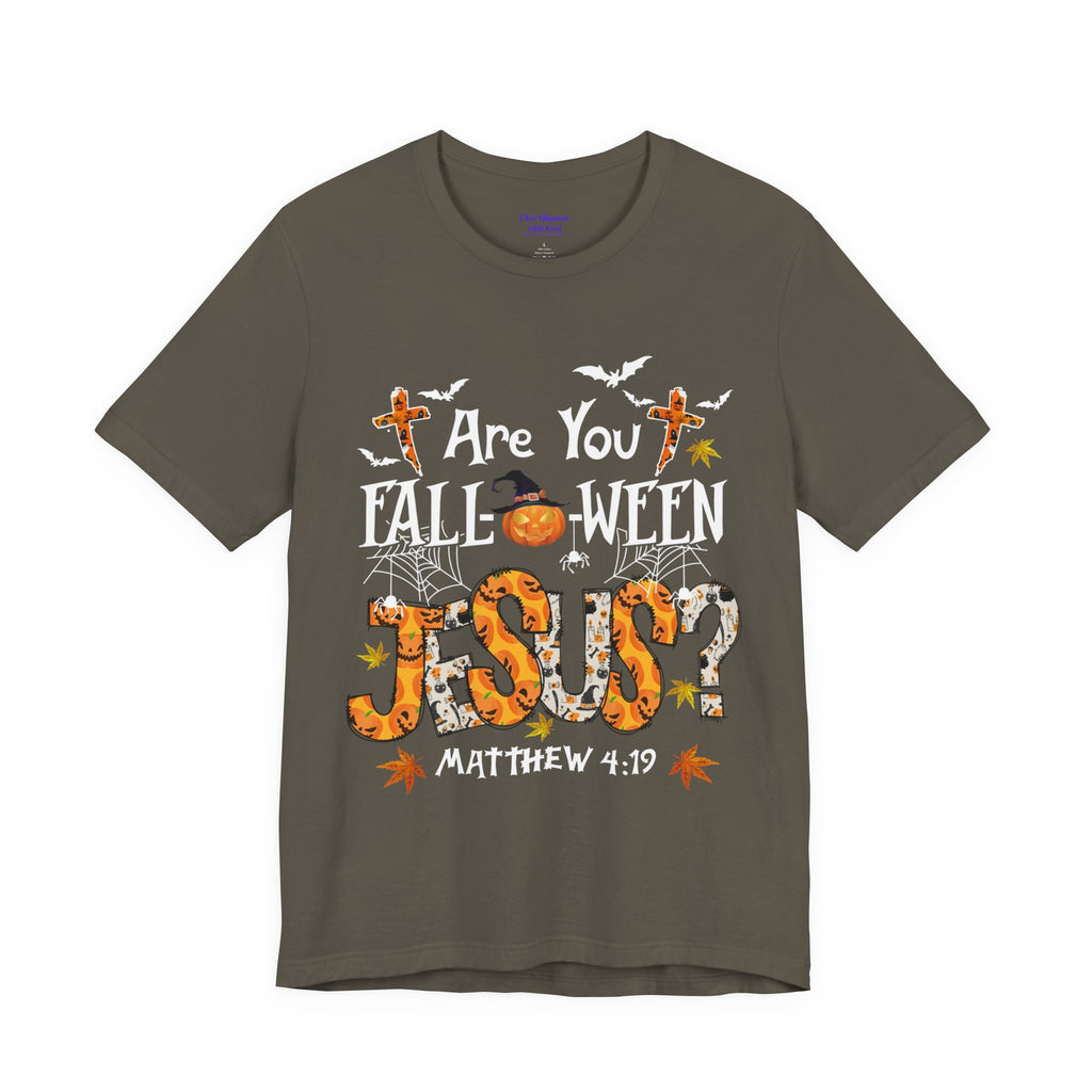 Jesus? Unisex Short Sleeve Tee | Fall Inspired T-Shirt, Autumn Apparel, Halloween Gift, Cozy Casual Wear, Everyday Style