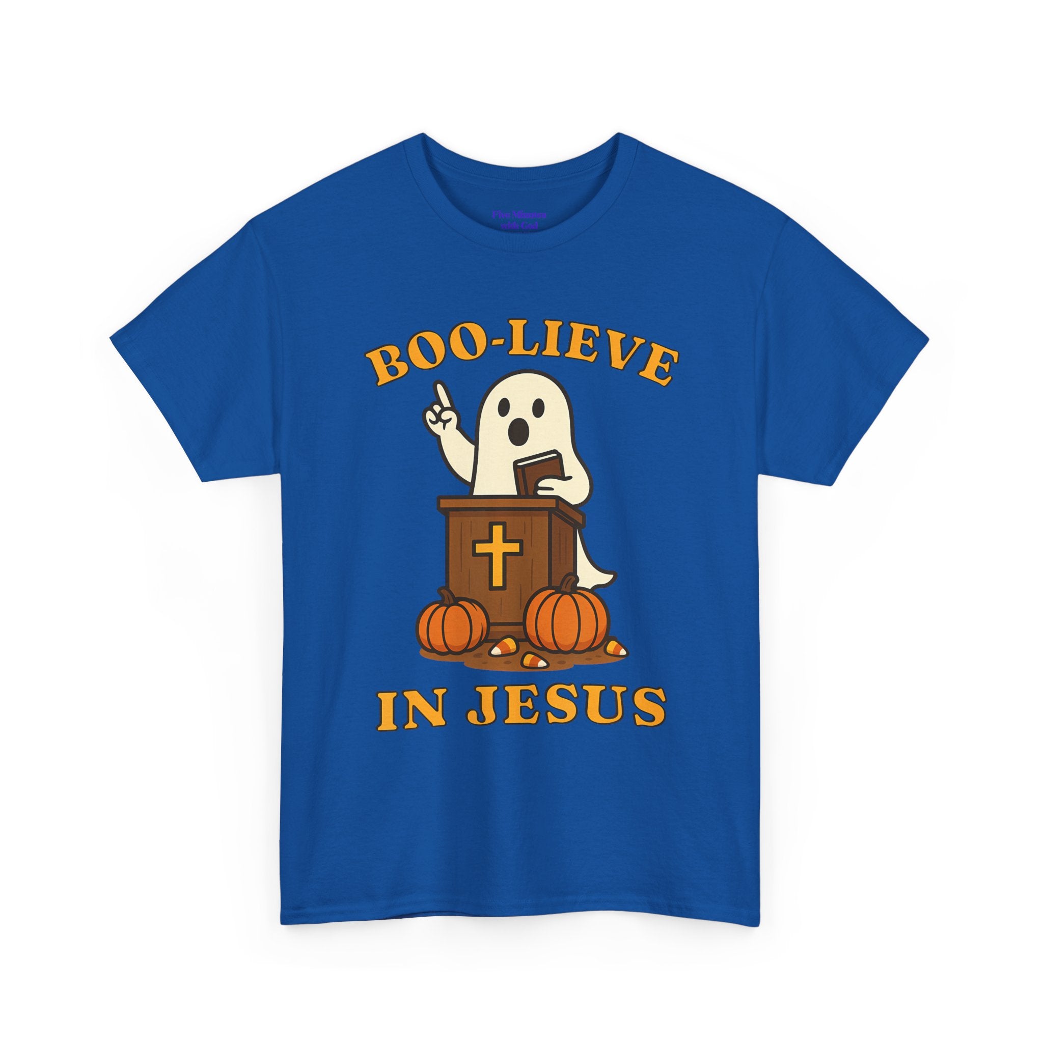 Boo-Lieve in Jesus Tee, Halloween Shirt, Unisex Cotton Tee, Fall Fashion, Religious T-Shirt, Spooky Season Apparel