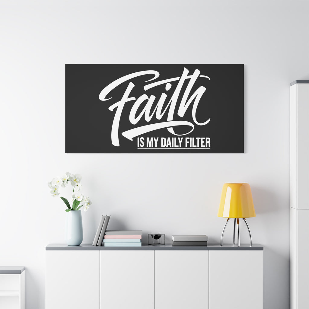 Inspirational Canvas Wall Art, Faith Quote Decor, Motivational Home Decor, Gray Wall Hanging, Gift for Faith Lovers