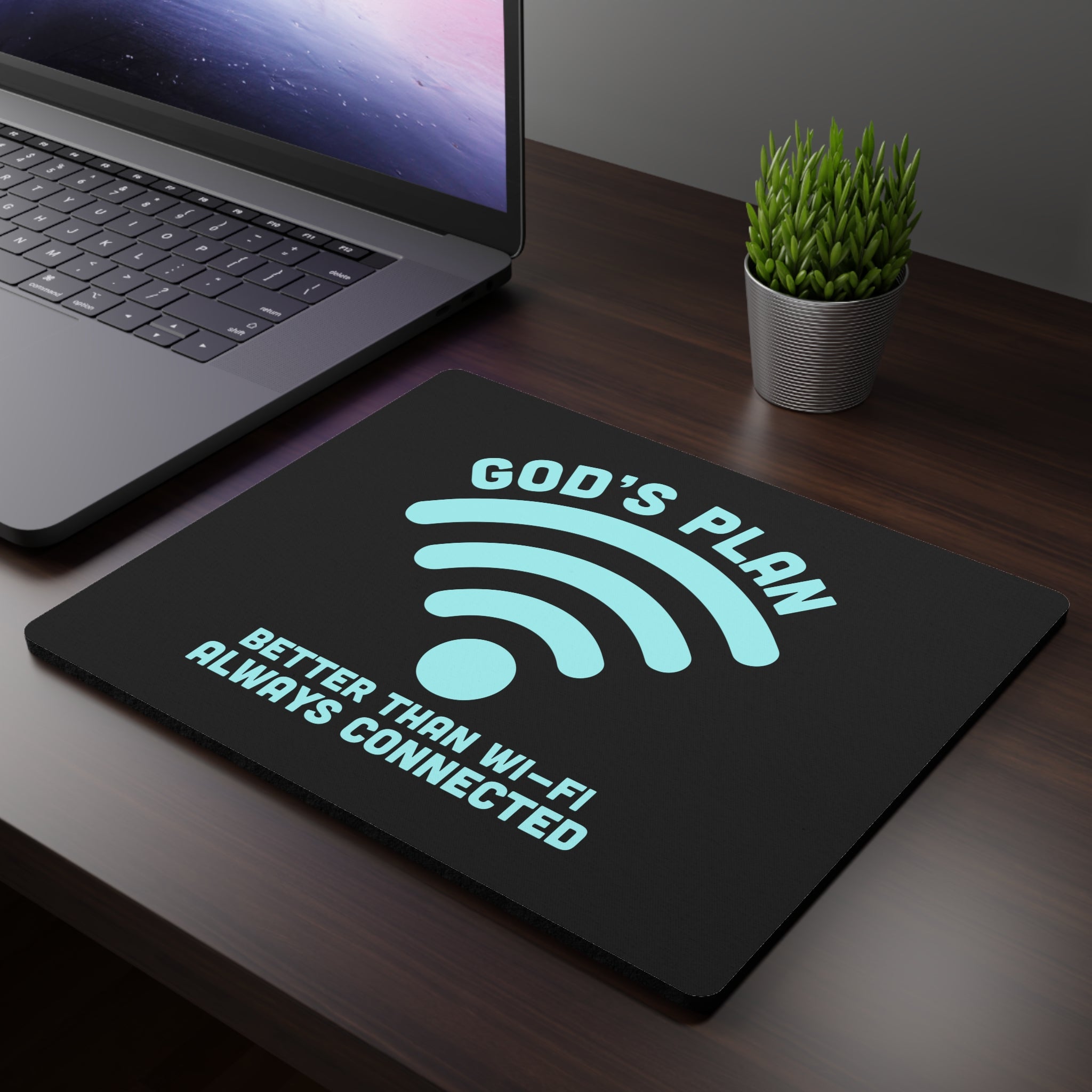 Inspirational Mouse Pad, God's Plan Desk Mat, Christian Office Supplies, Meaningful Gifts, Faith-Based Mousepad