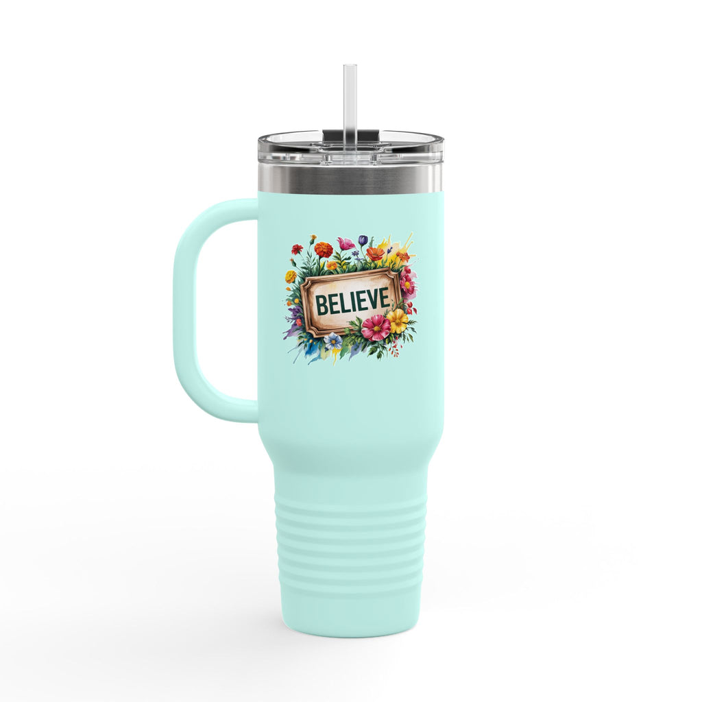 Inspirational Travel Mug, 40oz Insulated Coffee Cup, Floral Design, Motivational Gift for Travelers, Perfect for Road Trips, Keep [...]